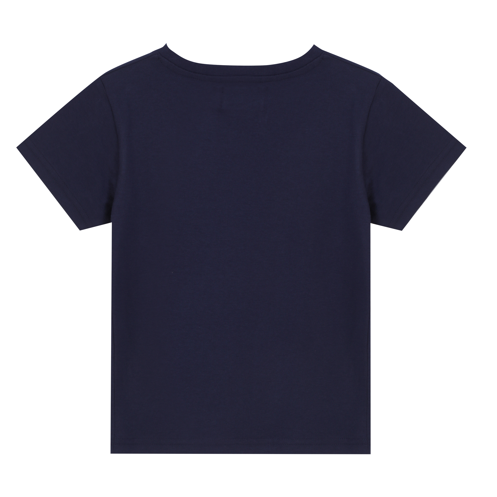 Tee-shirt uni manches courtes 3/12 ans - Bleu foncé