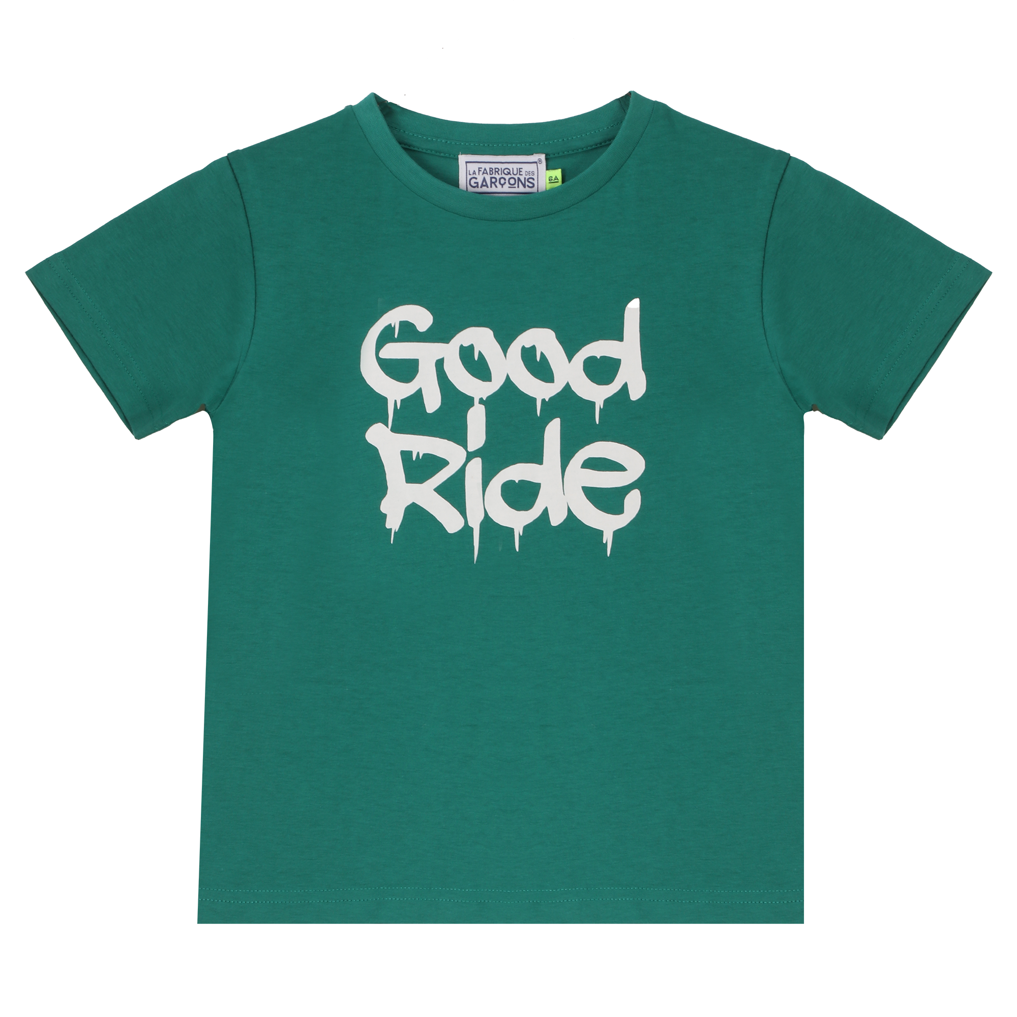 Lot de 2 tee-shirts manches courtes avec animations 3/12 ans - Vert