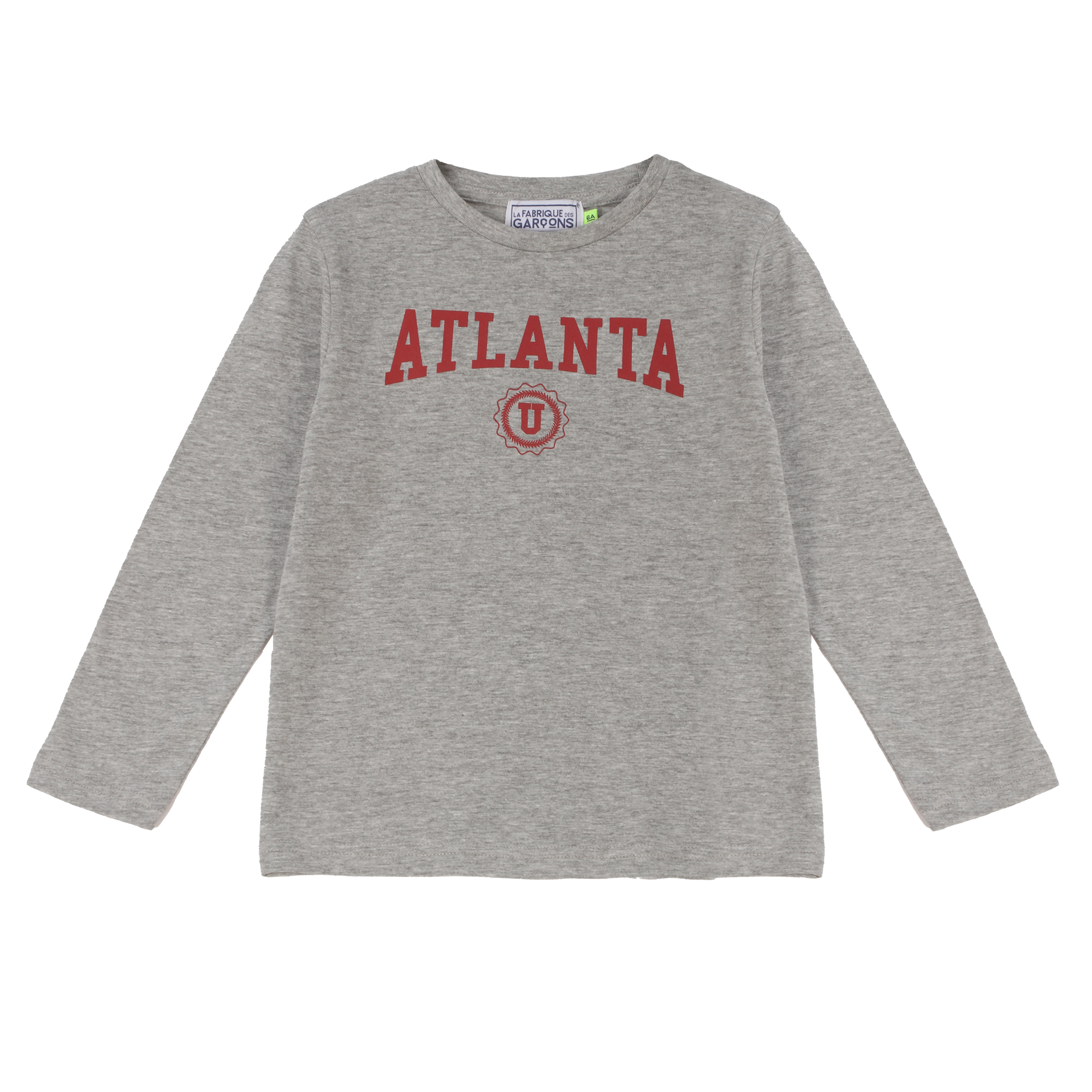 Lot de 2 tee-shirts manches longues avec animation 3/12 ans - Gris