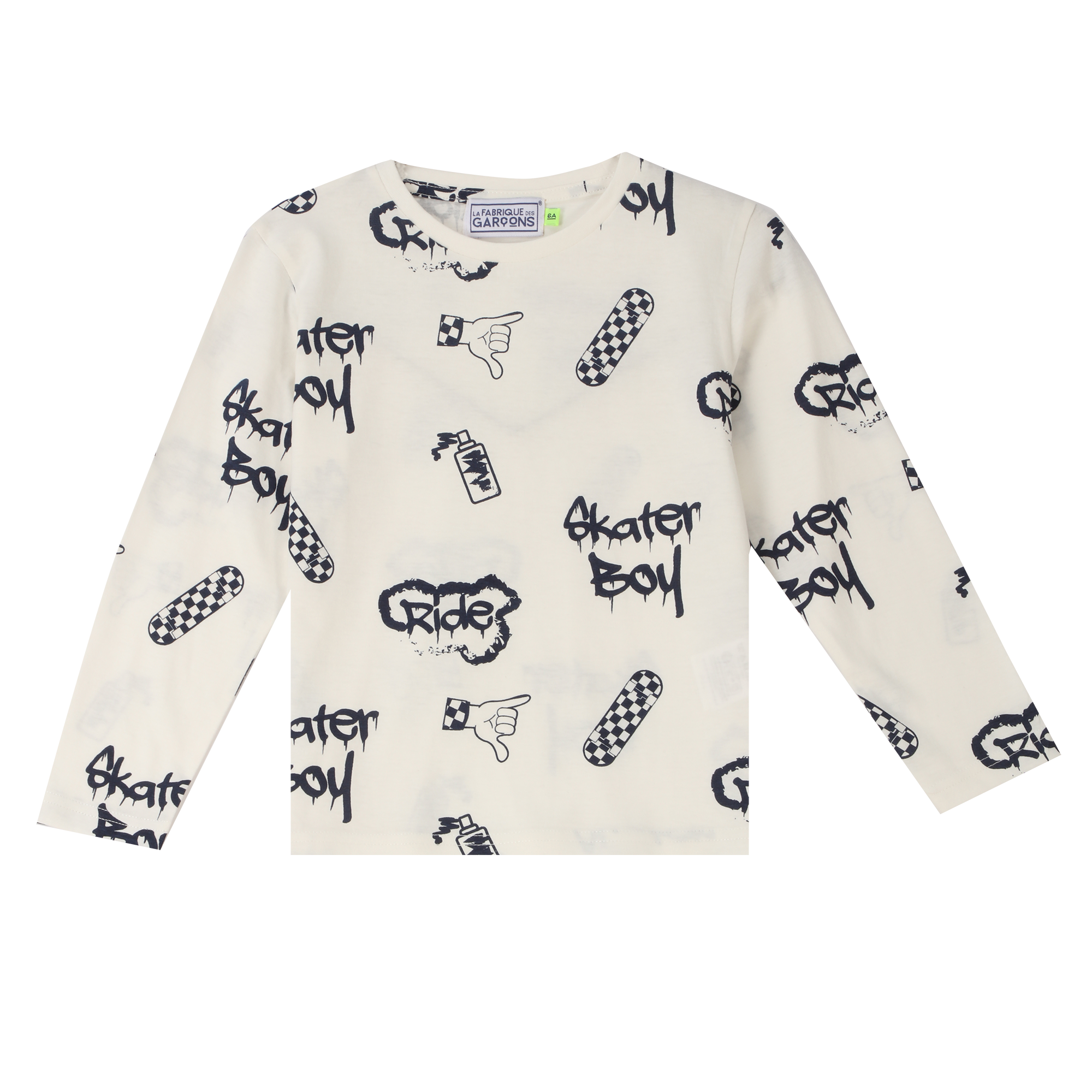 Lot de 2 tee-shirts manches longues avec animation 3/12 ans - Bleu foncé