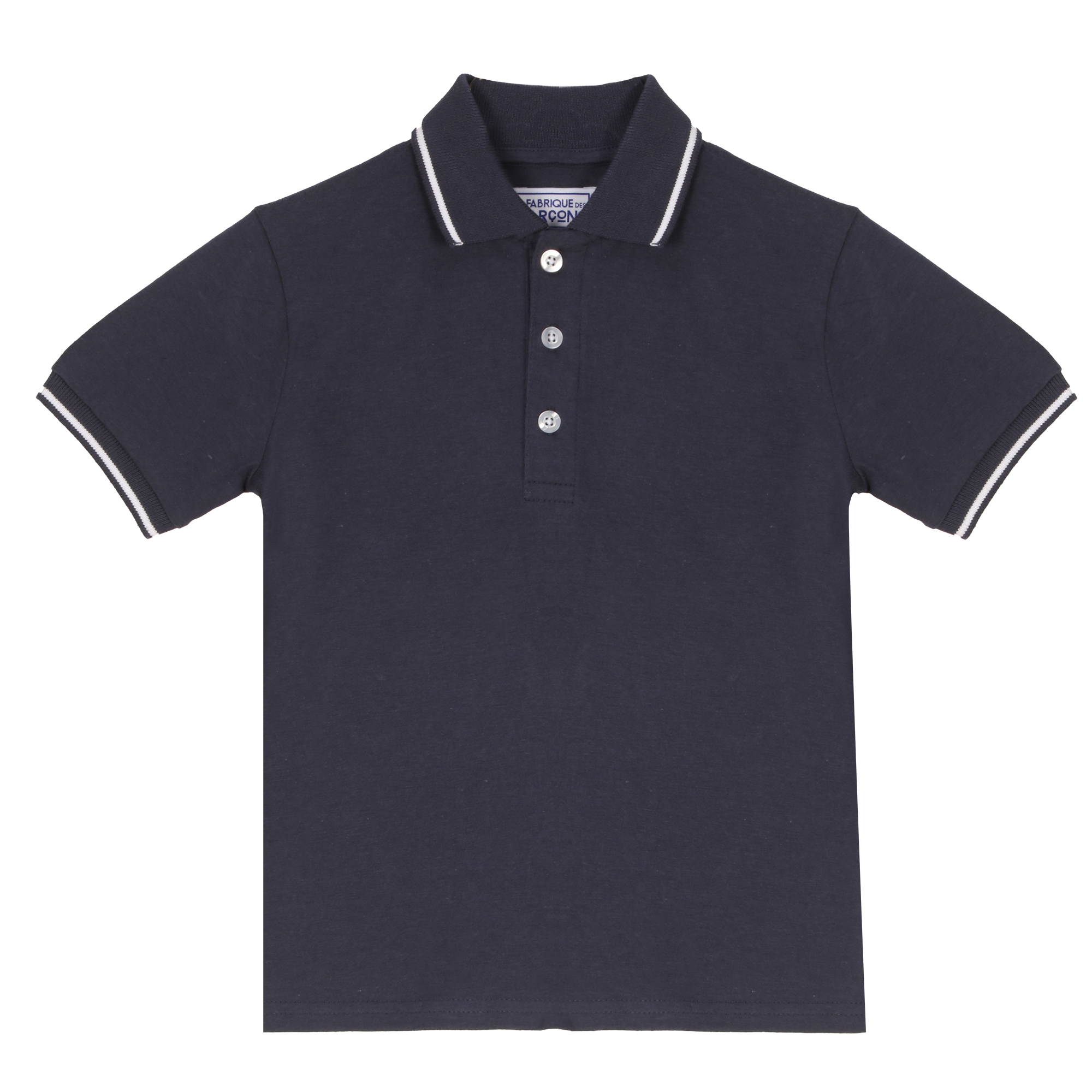 Polo manches courtes 3/12 ans - Bleu foncé