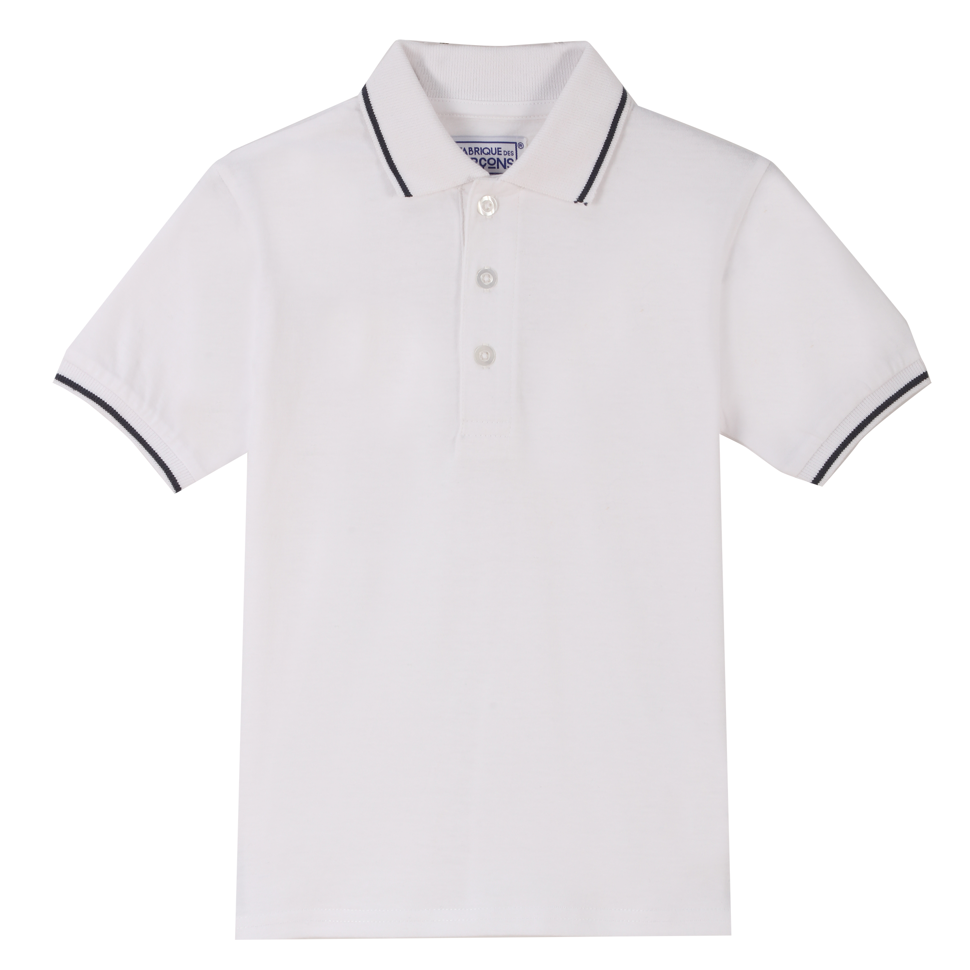 Polo manches courtes 3/12 ans - Blanc