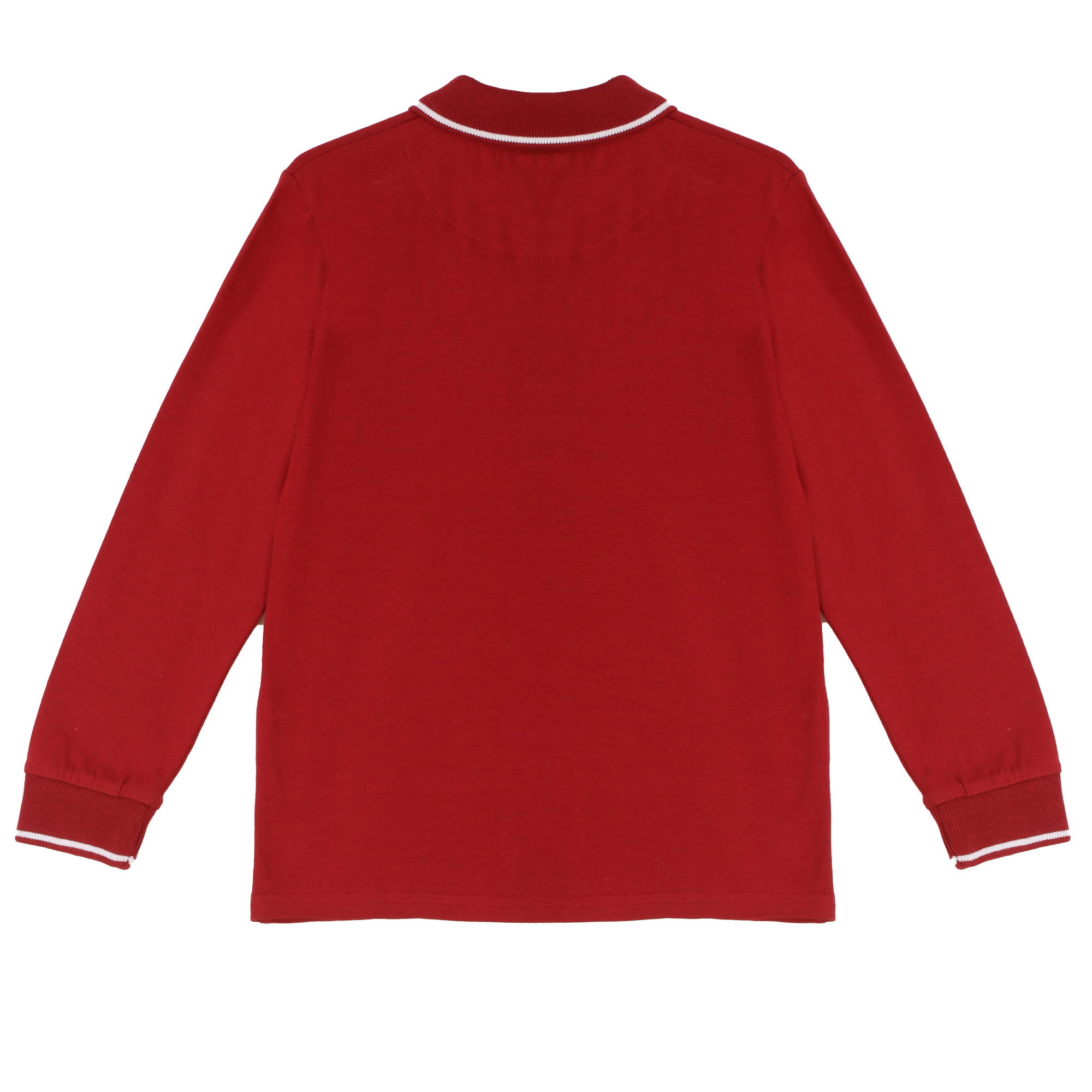 Polo manches longues 3/12 ans - Rouge