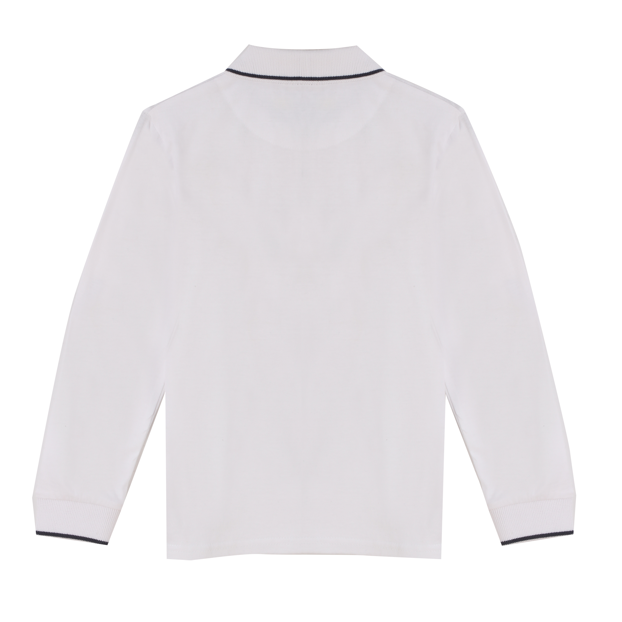 Polo manches longues 3/12 ans - Blanc