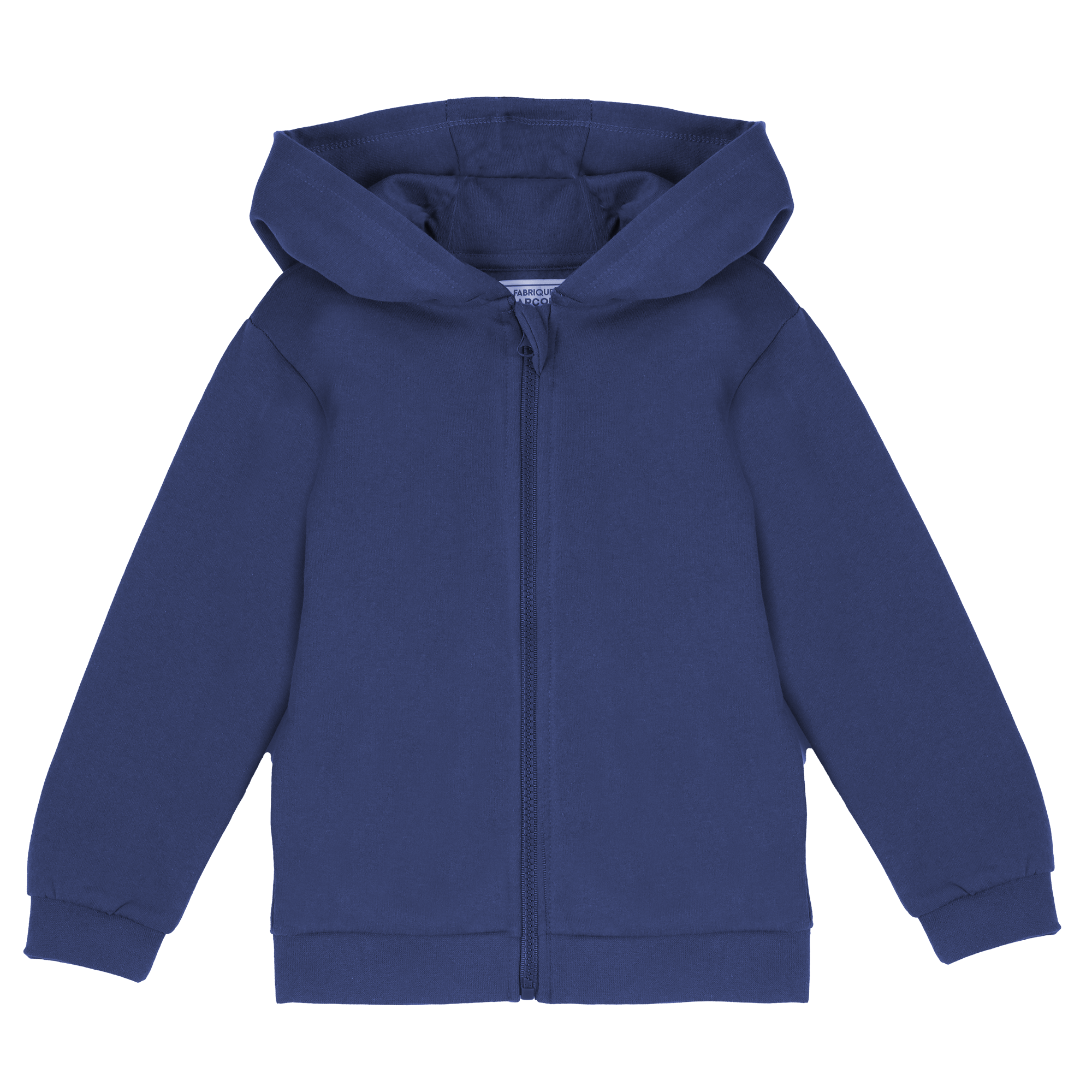 Sweat zippé à capuche 3/12 ans - Bleu foncé