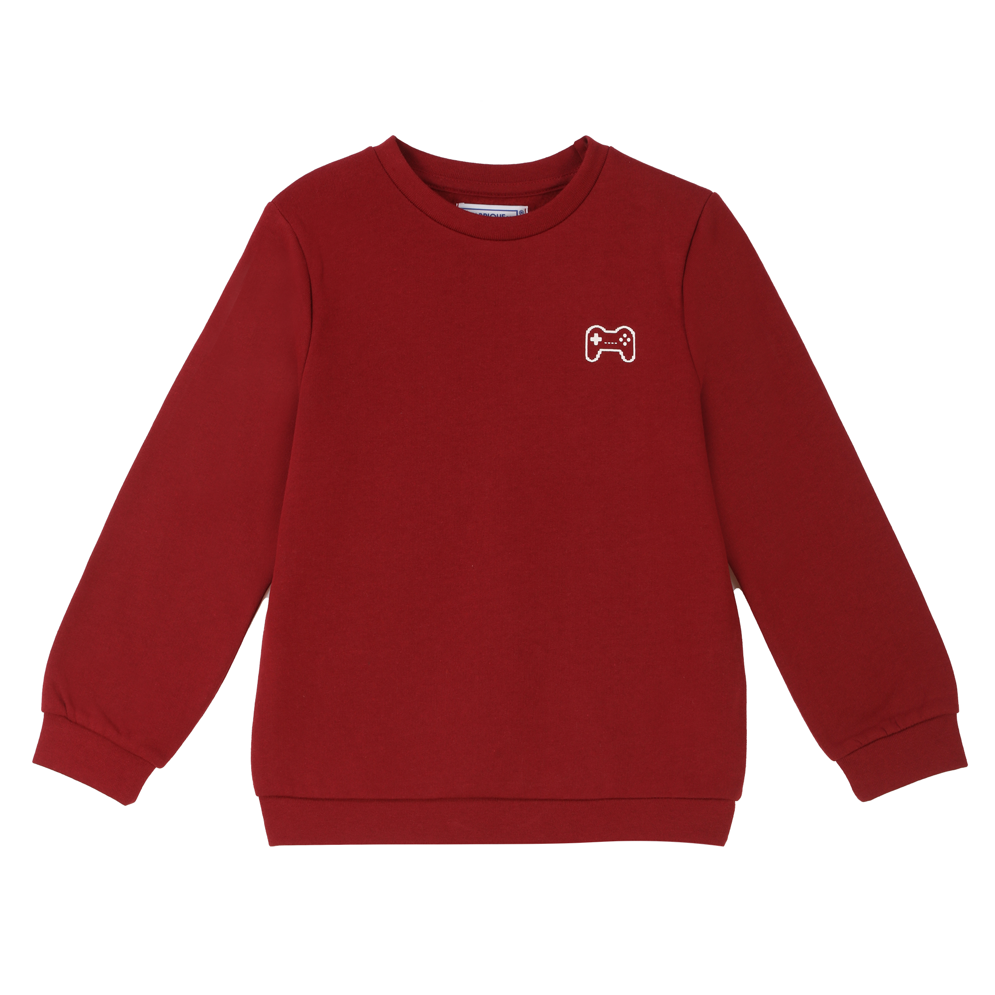 Sweat col rond avec animation 3/12 ans - Rouge