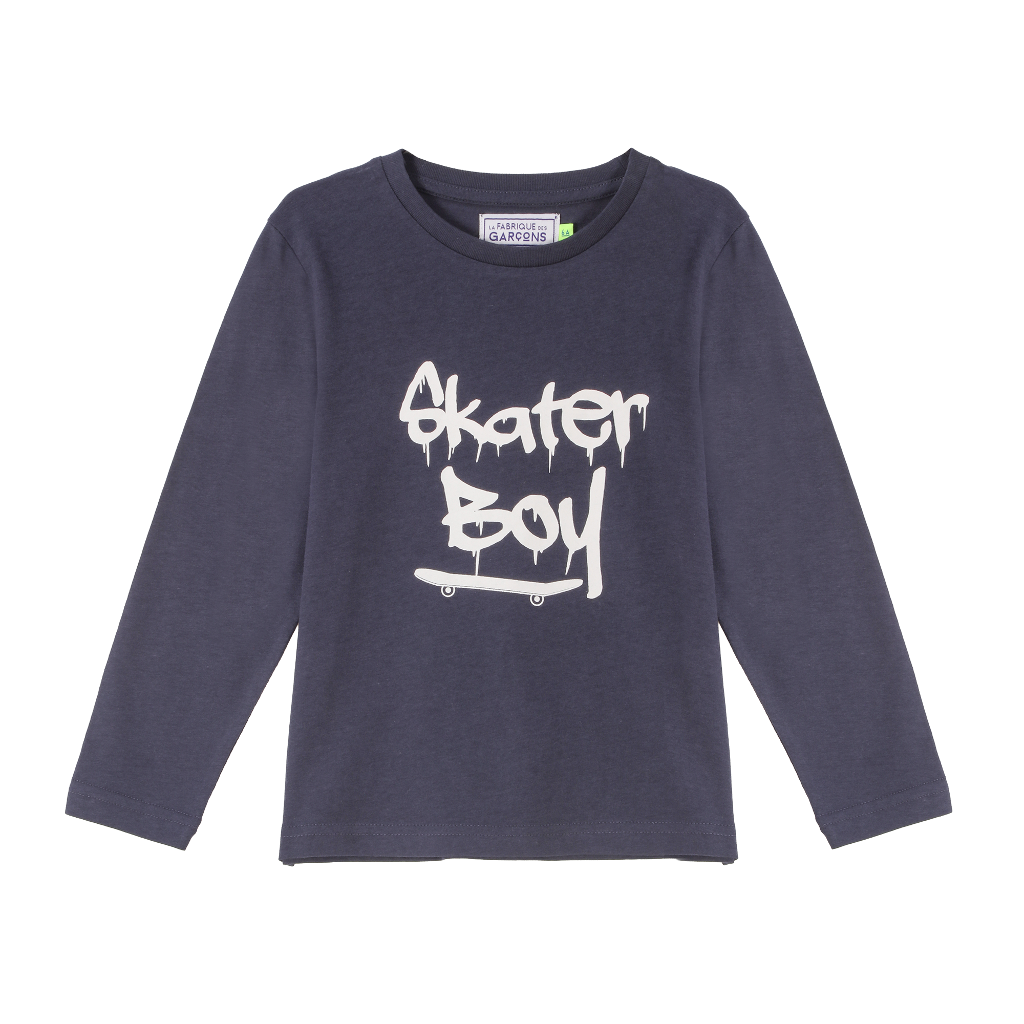Tee-shirt manches longues avec animation 3/12 ans - Bleu foncé