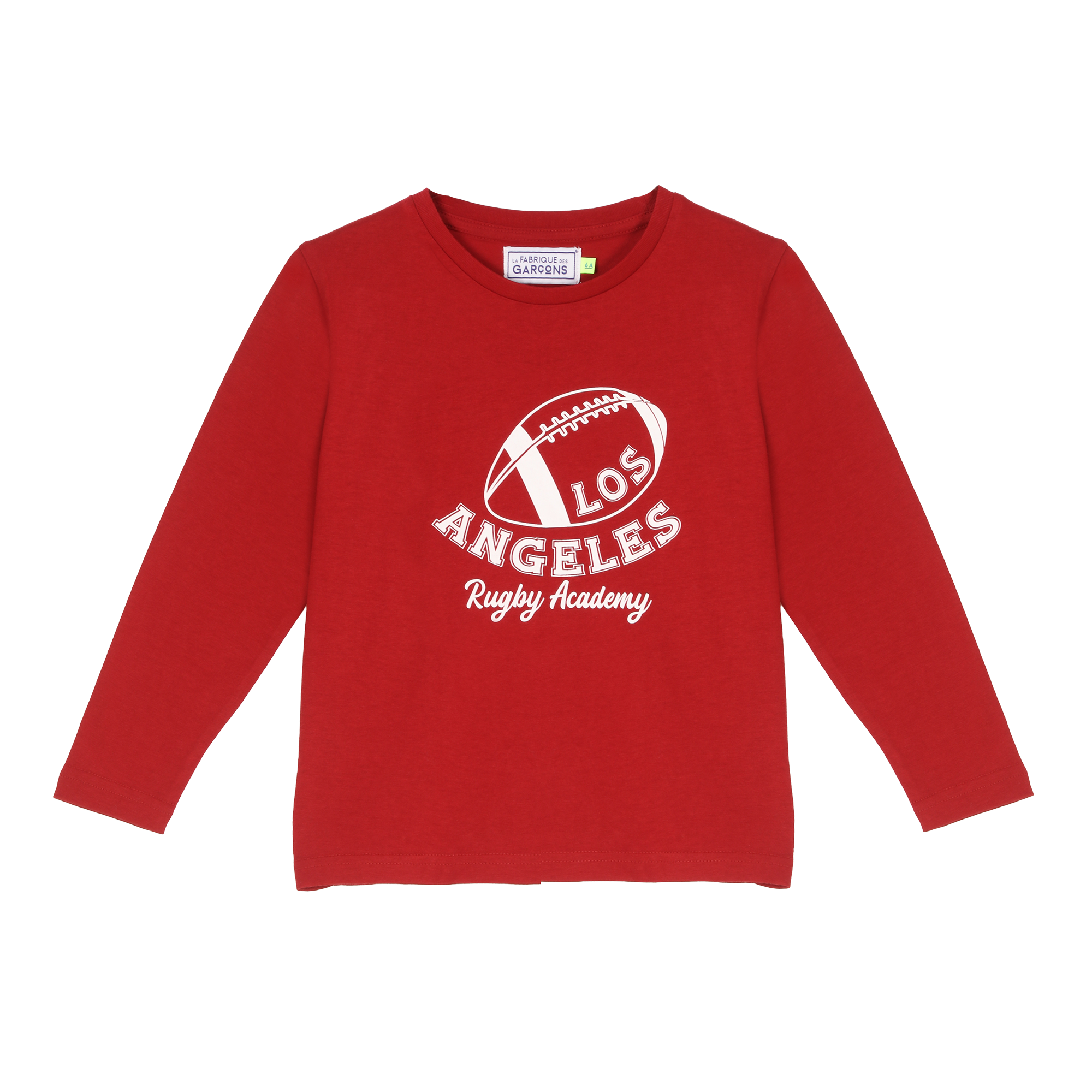 Tee-shirt manches longues avec animation 3/12 ans - Rouge
