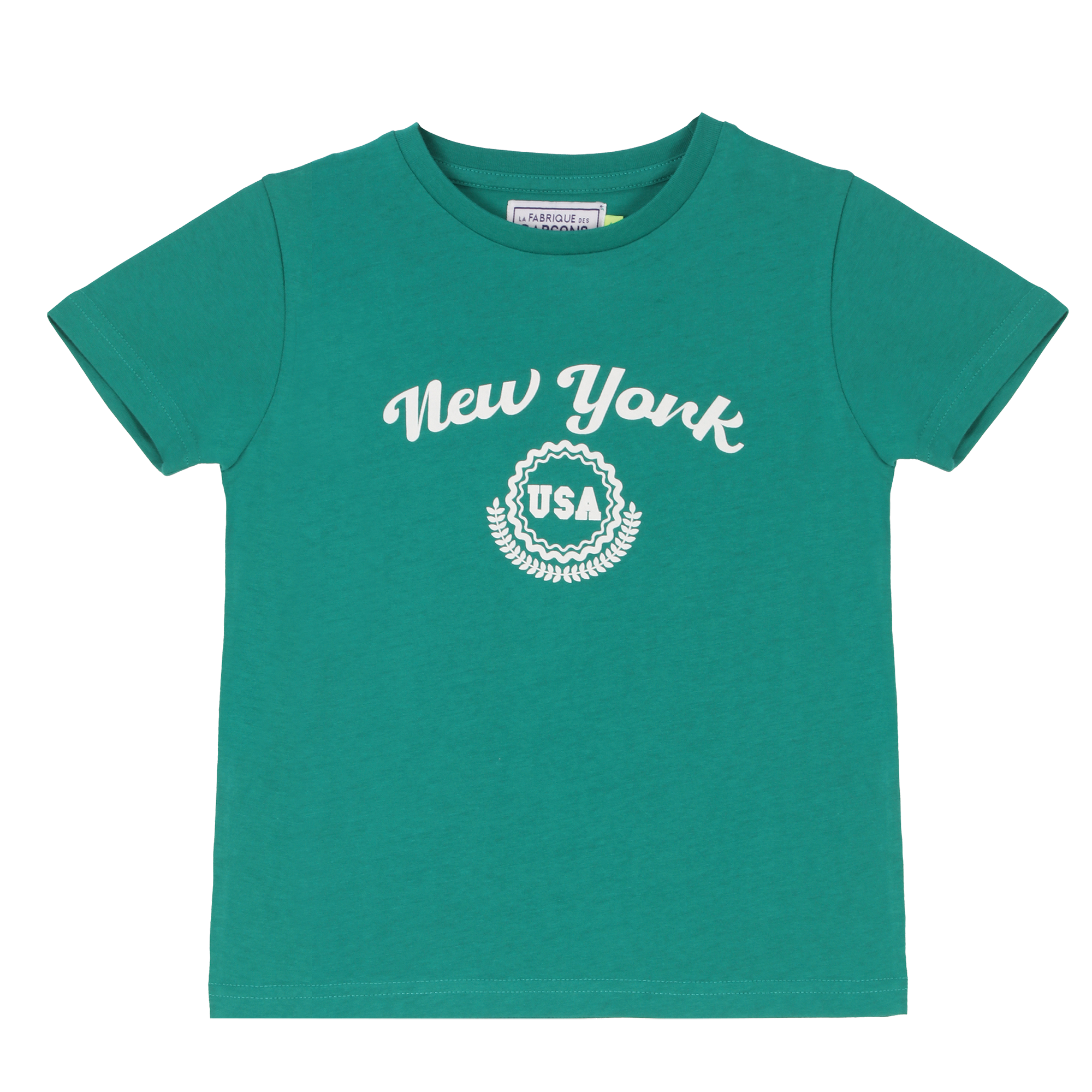 Tee-shirt manches courtes avec animation 3/12 ans - Vert