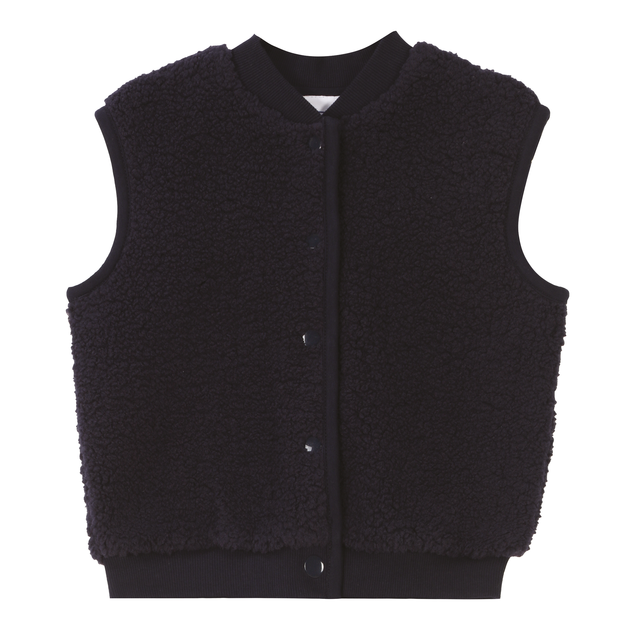 Veste sans manches sherpa 3/12 ans - Bleu foncé