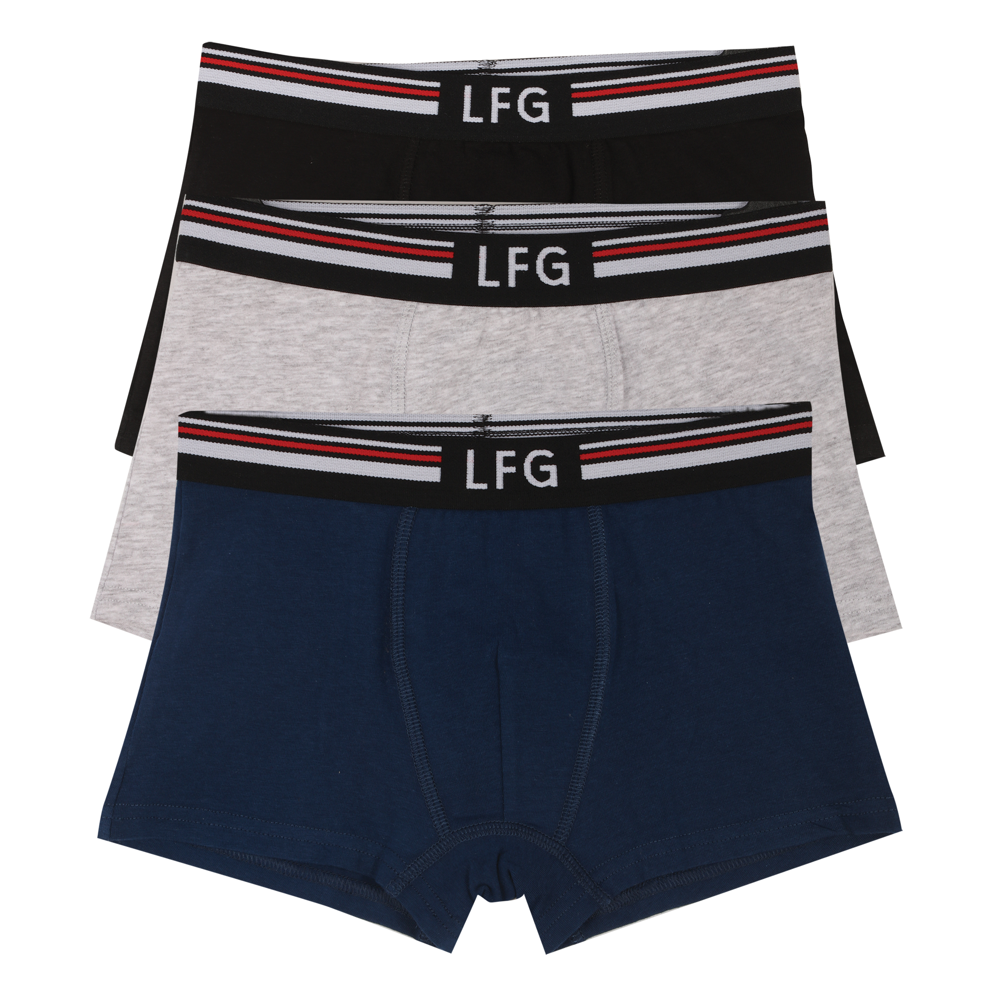 Lot de 3 boxers sport 8/16 ans - Bleu foncé