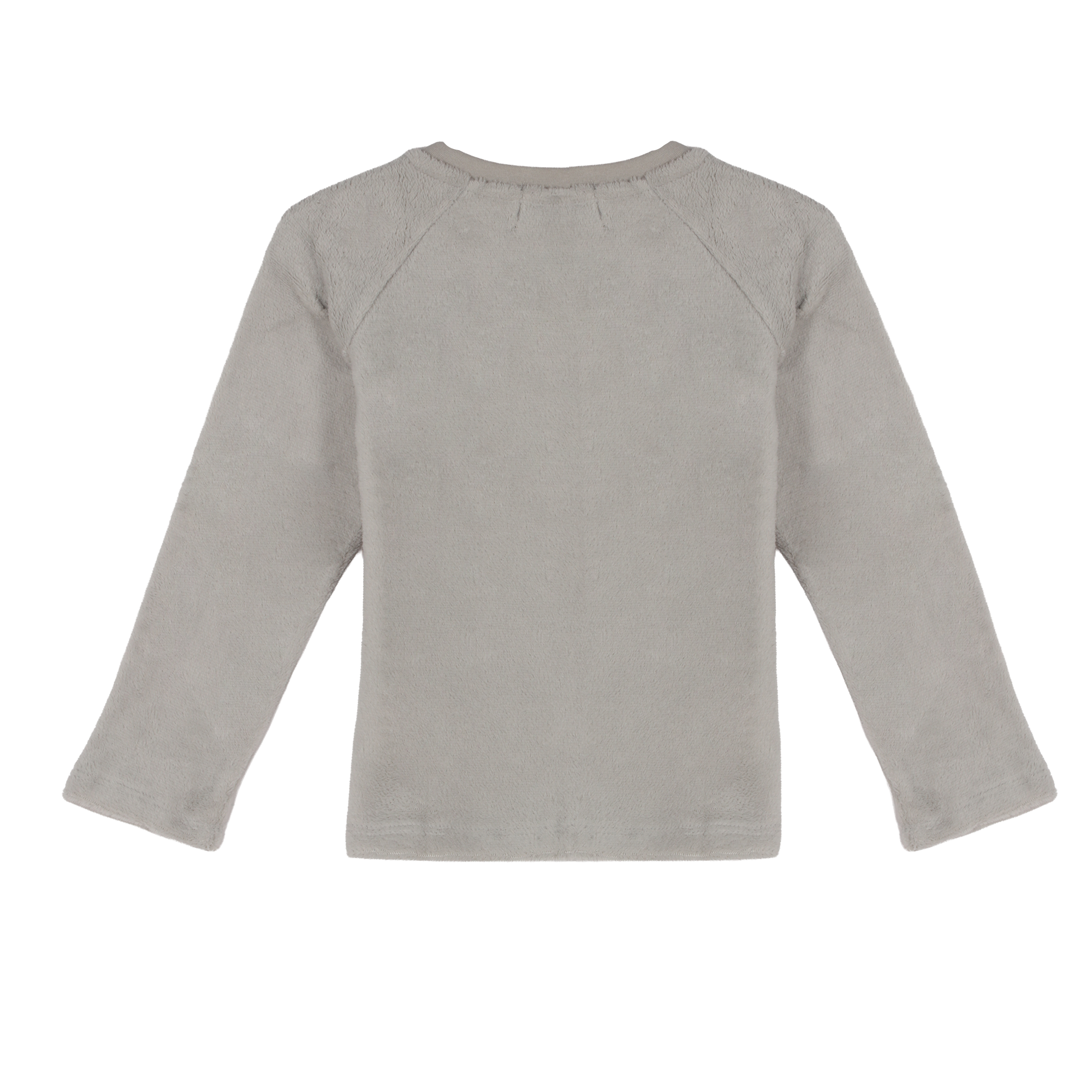 Pyjama coral fleece bas à carreaux 4/12 ans - Gris