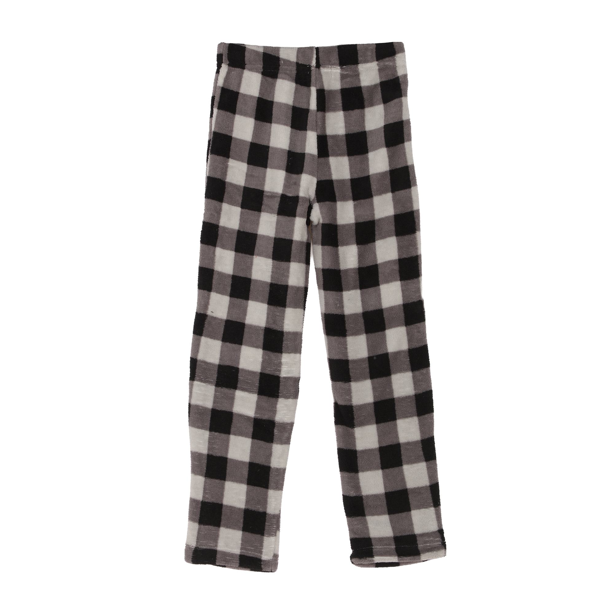 Pyjama coral fleece bas à carreaux 4/12 ans - Gris