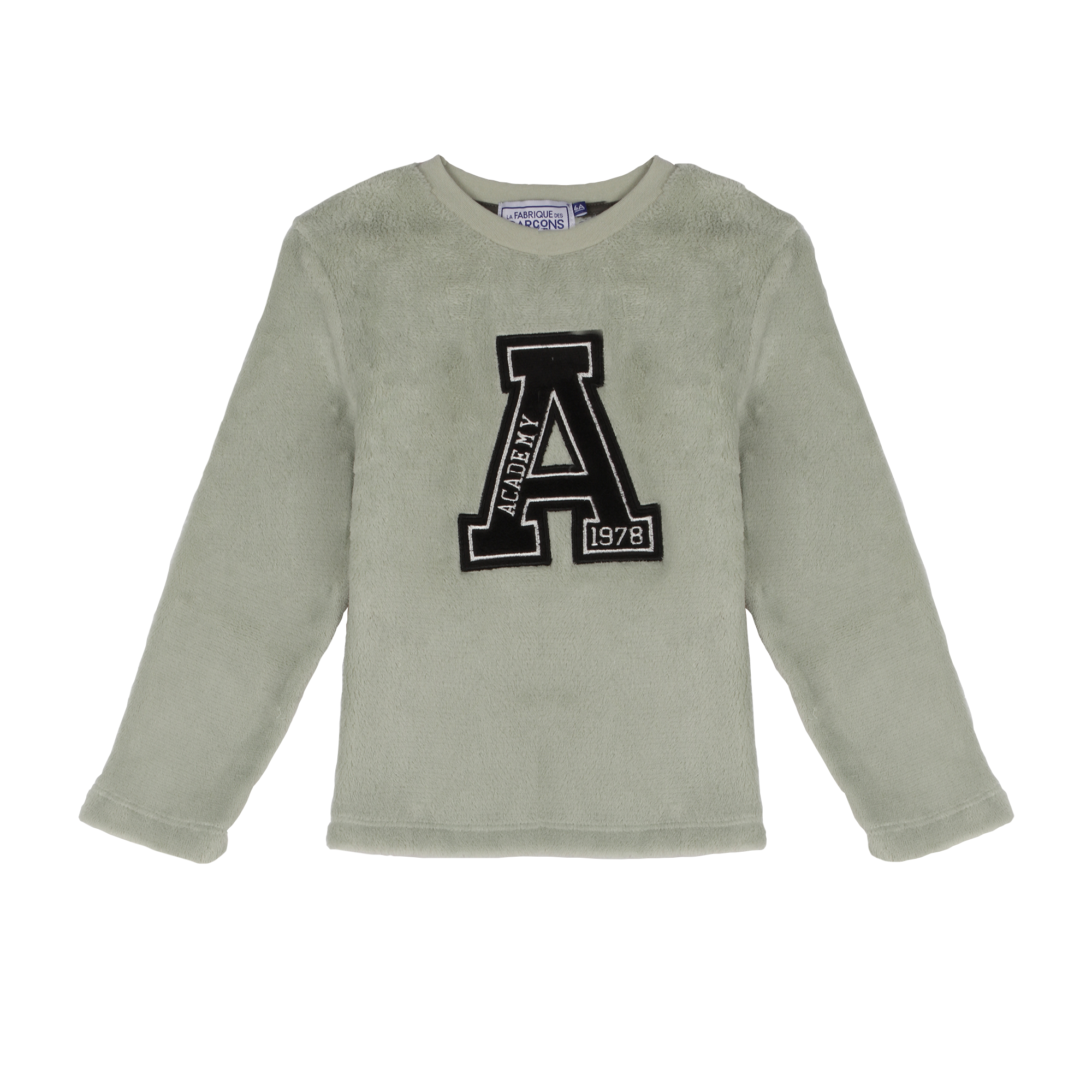 Pyjama coral fleece à rayures 3/12 ans - Vert