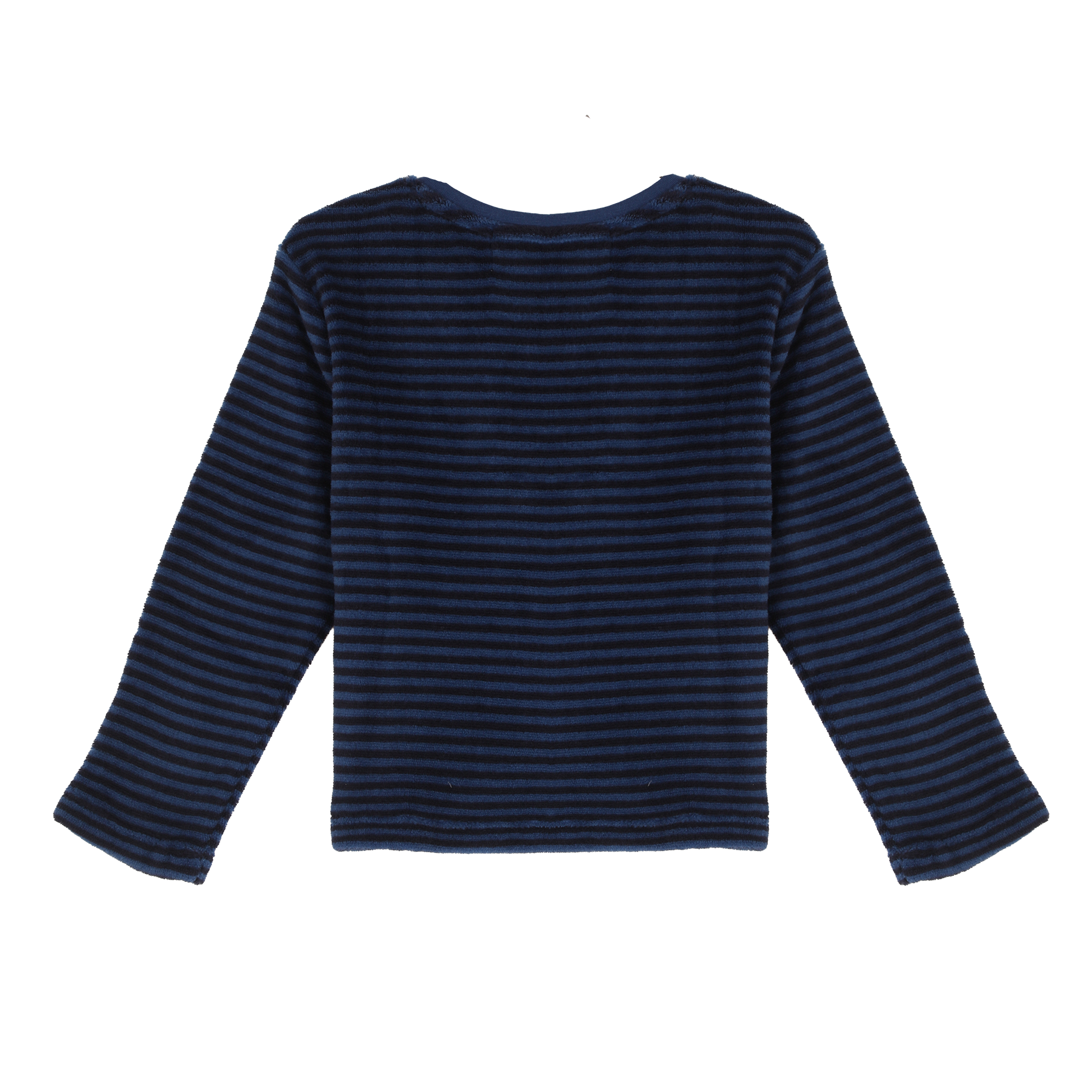 Pyjama coral fleece à rayures 3/12 ans - Bleu foncé