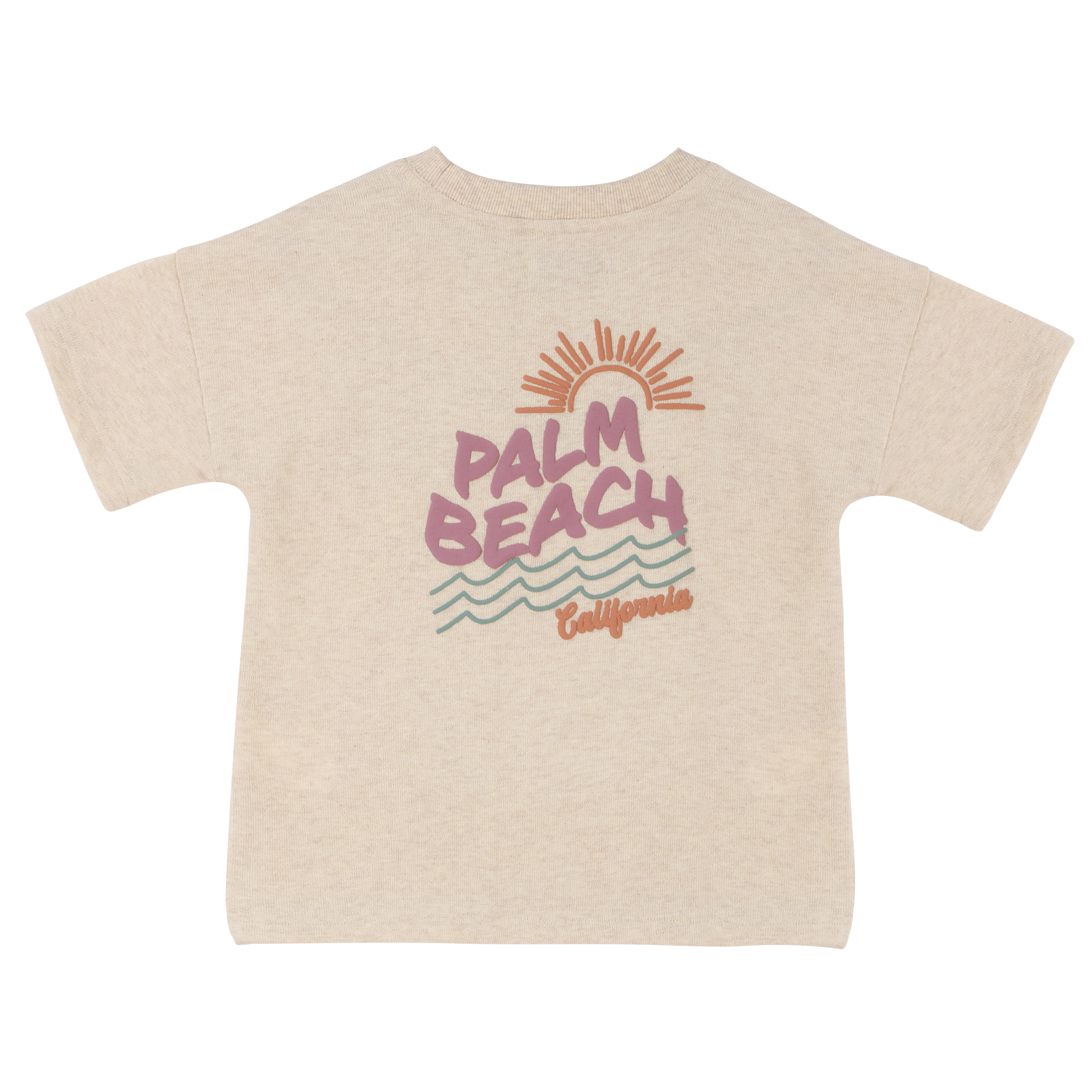 Tee-shirt manches courtes Palm Beach 3/12 ans - Beige