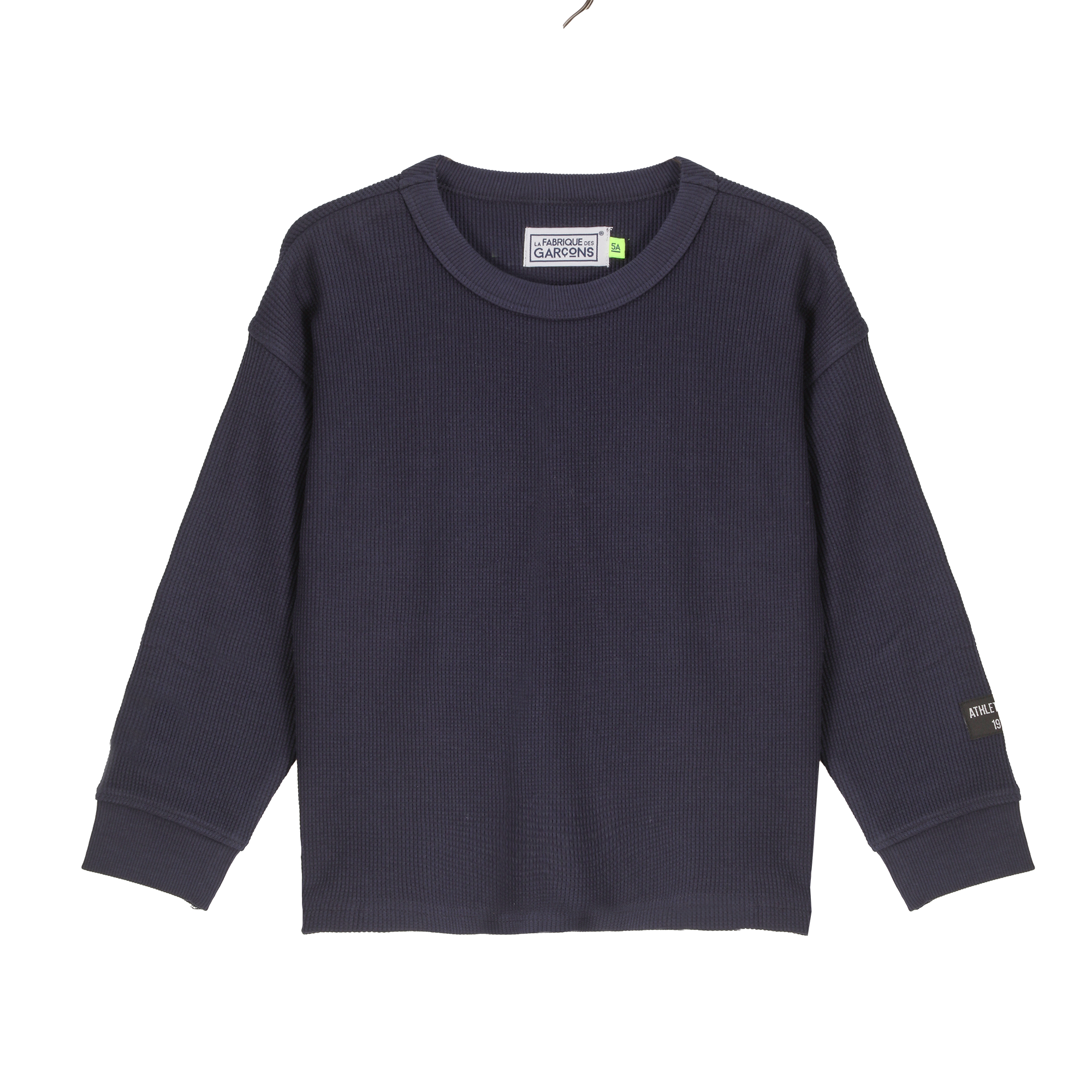 Tee-shirt manches longues oversize 3/12 ans - Bleu foncé