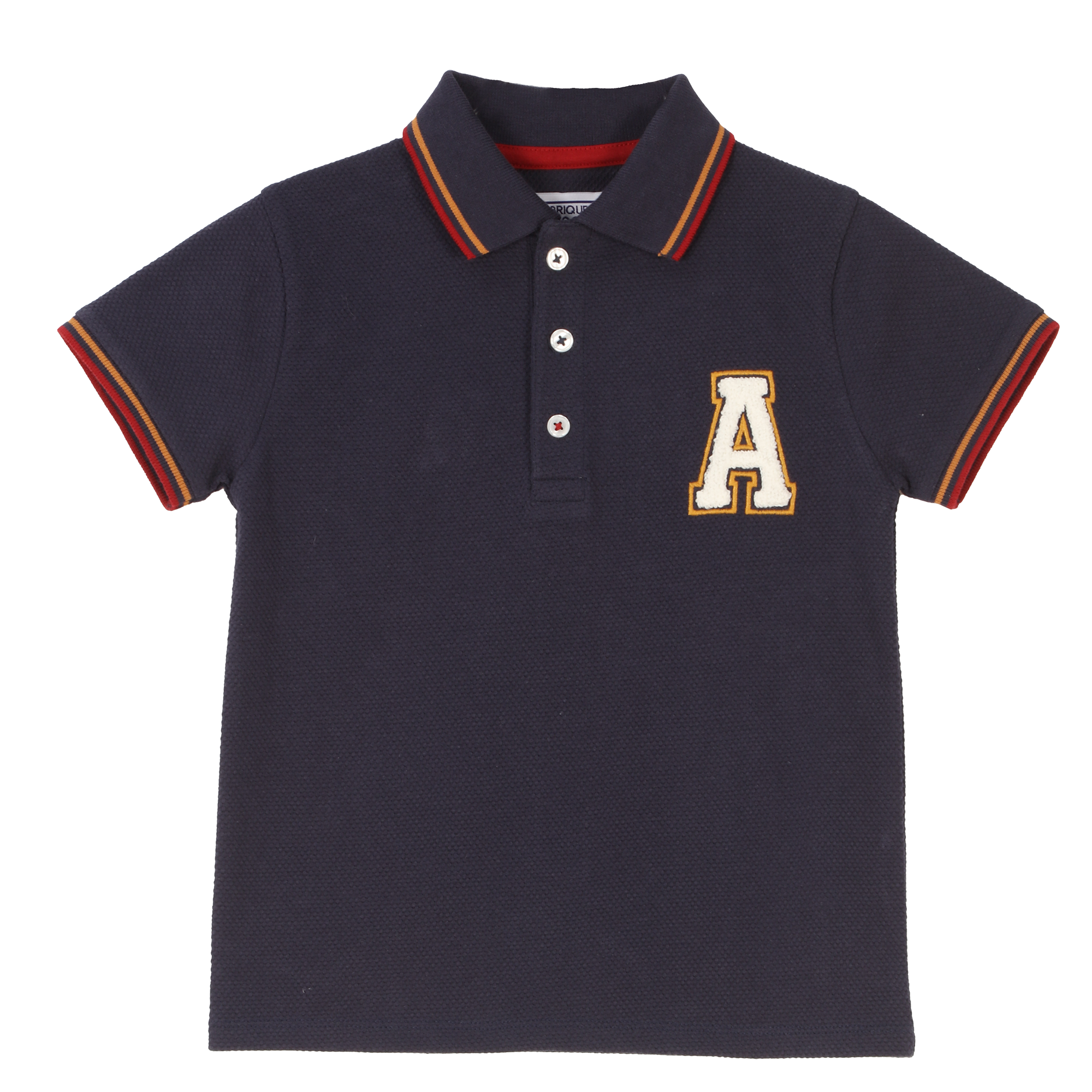 Polo manches courtes 3/12 ans - Bleu foncé