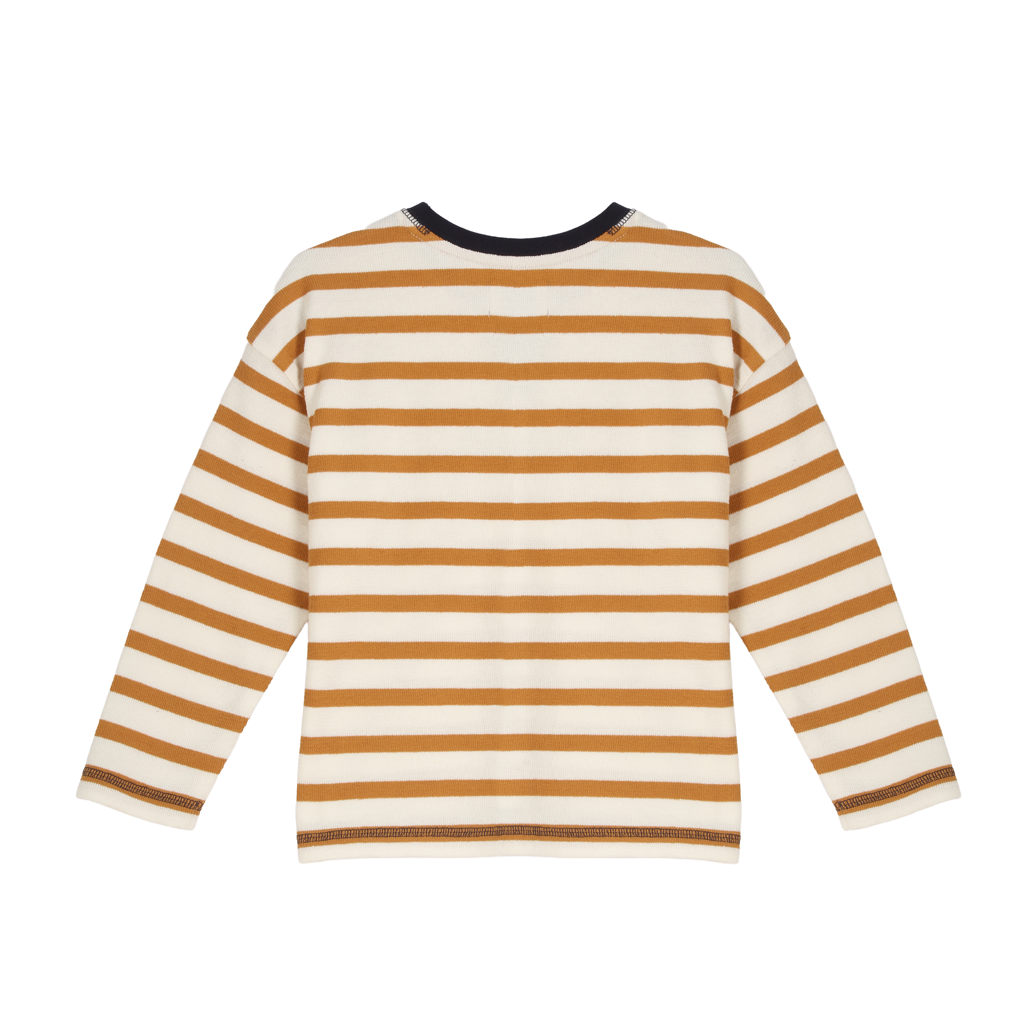 Tee-shirt manches longues marinière 3/12 ans - Bleu foncé