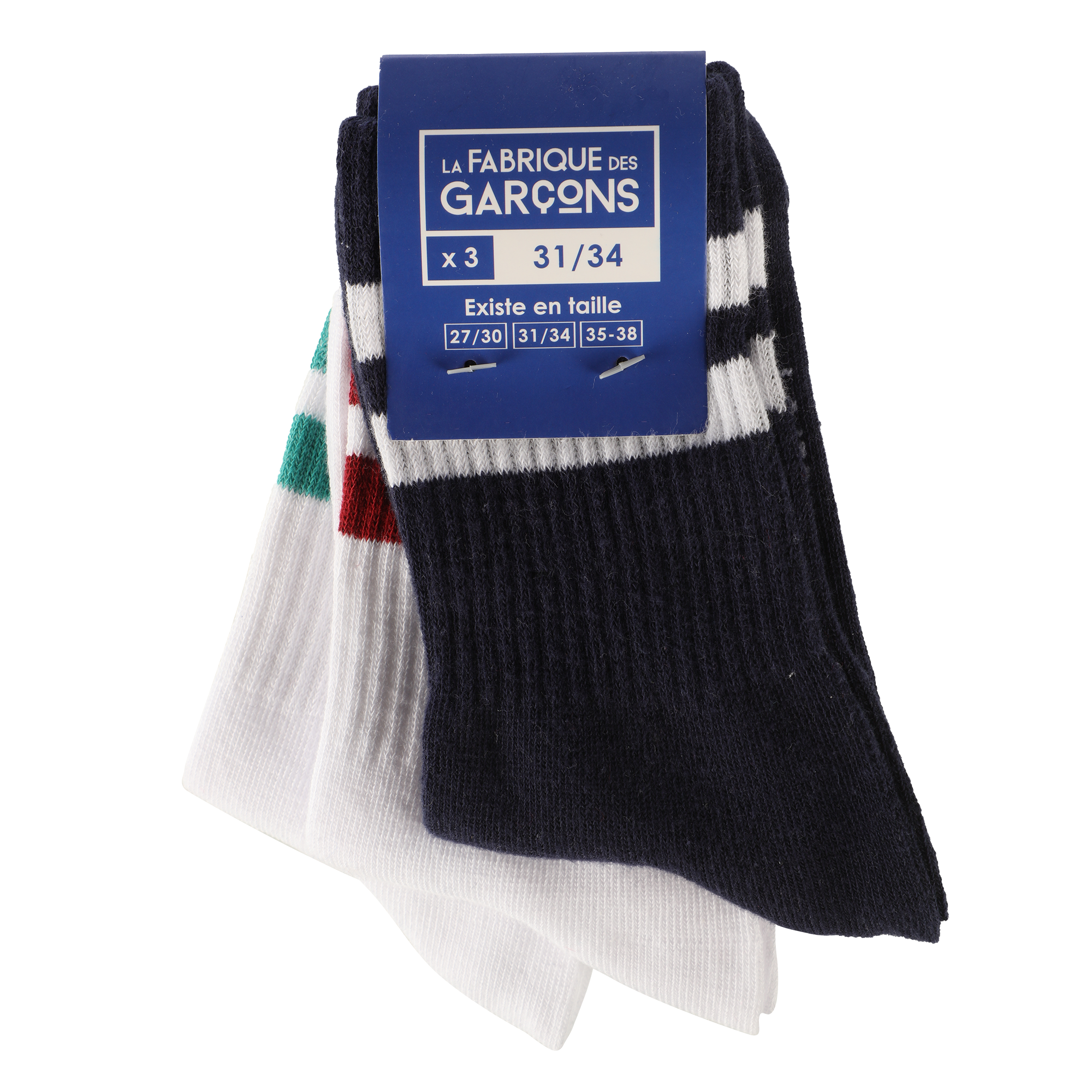 Lot de 3 paires de chaussettes 27/38 - Noir