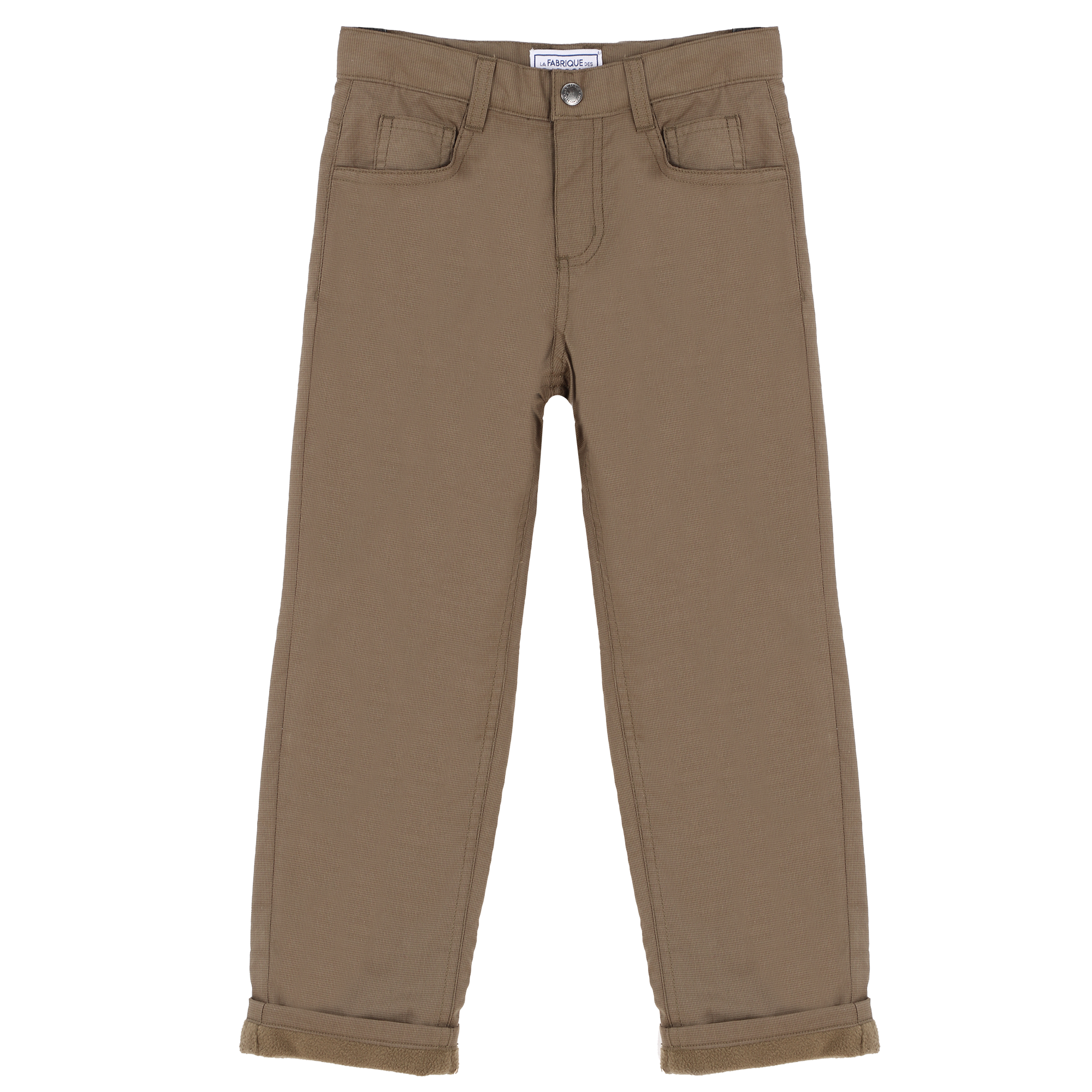 Pantalon doublure polaire 3-12 ans  - Kaki