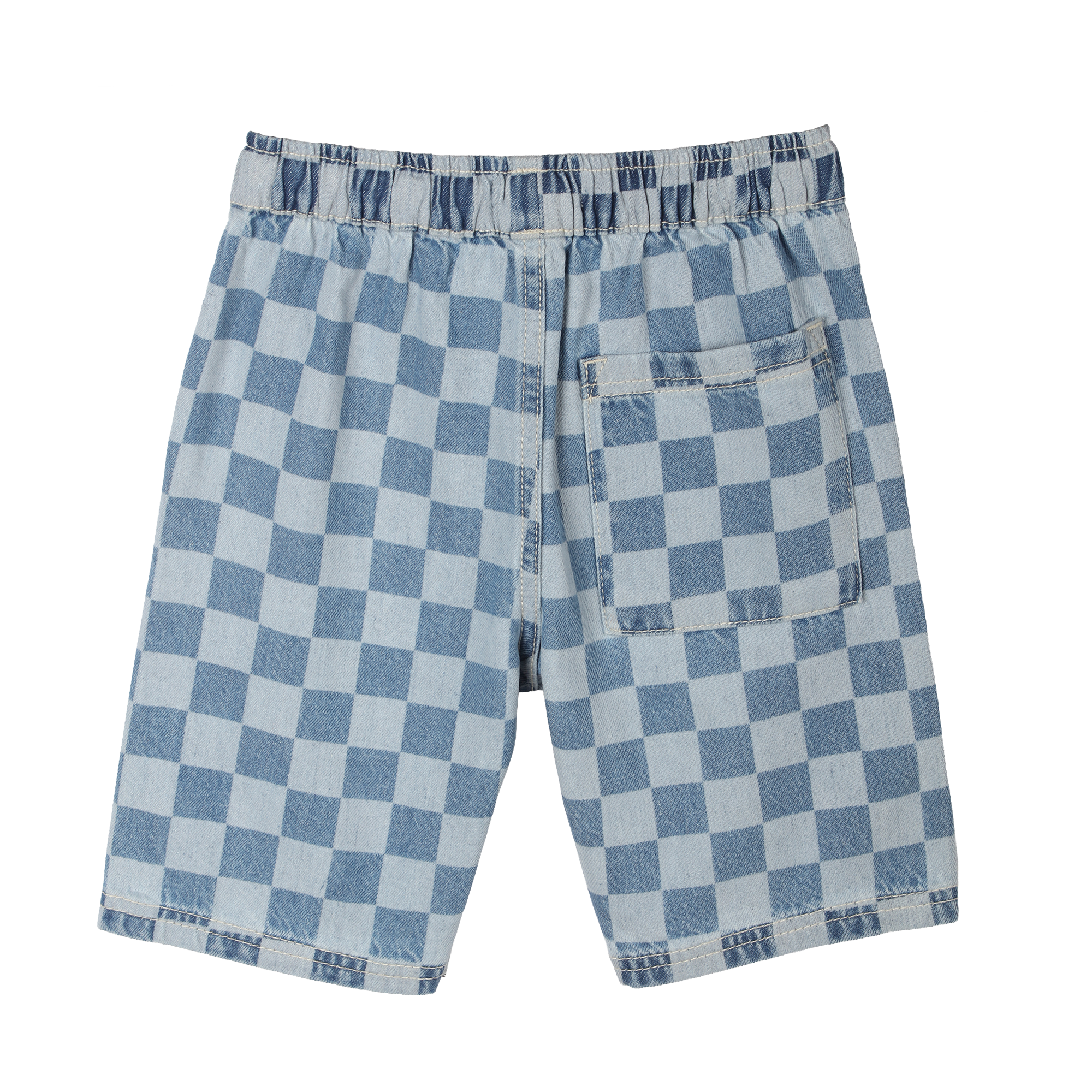 Bermuda damier en jean