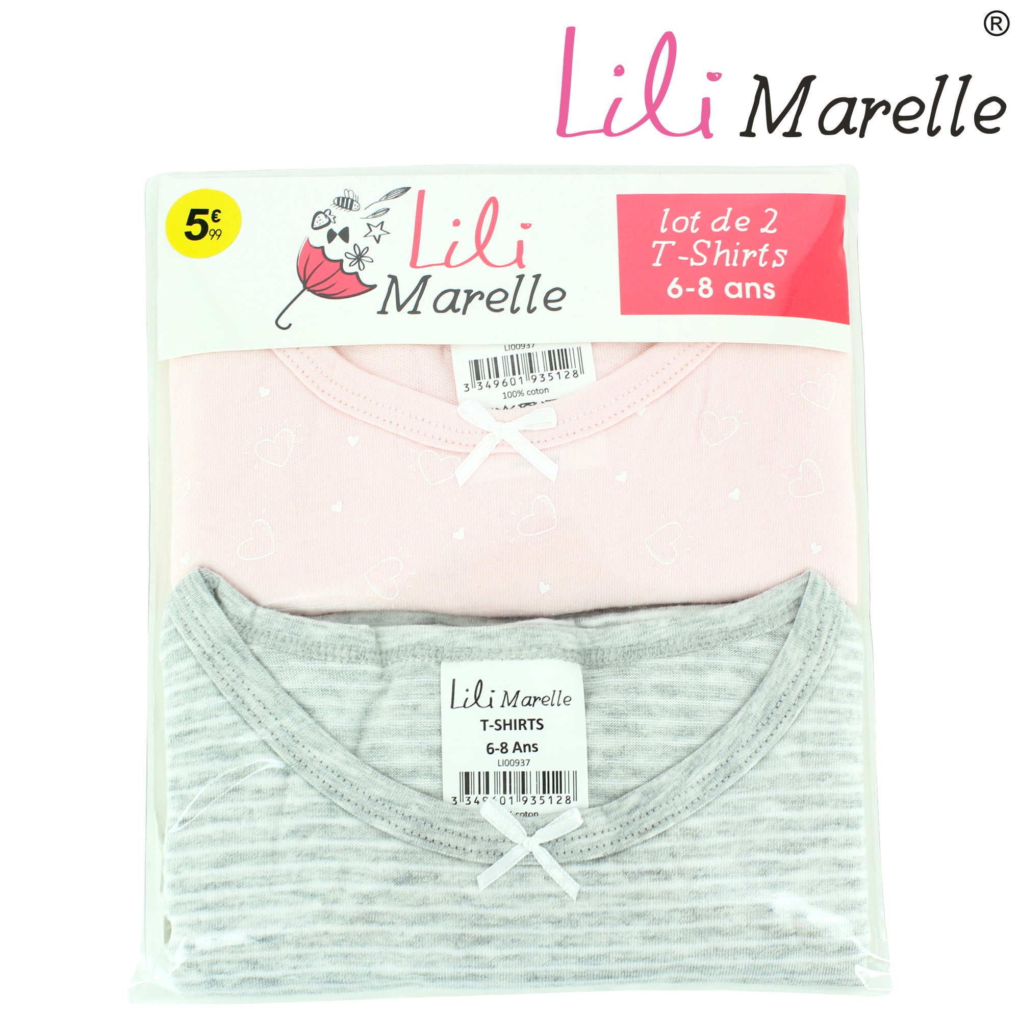 2 T-SHIRTS FILLE - LILI MARELLE
