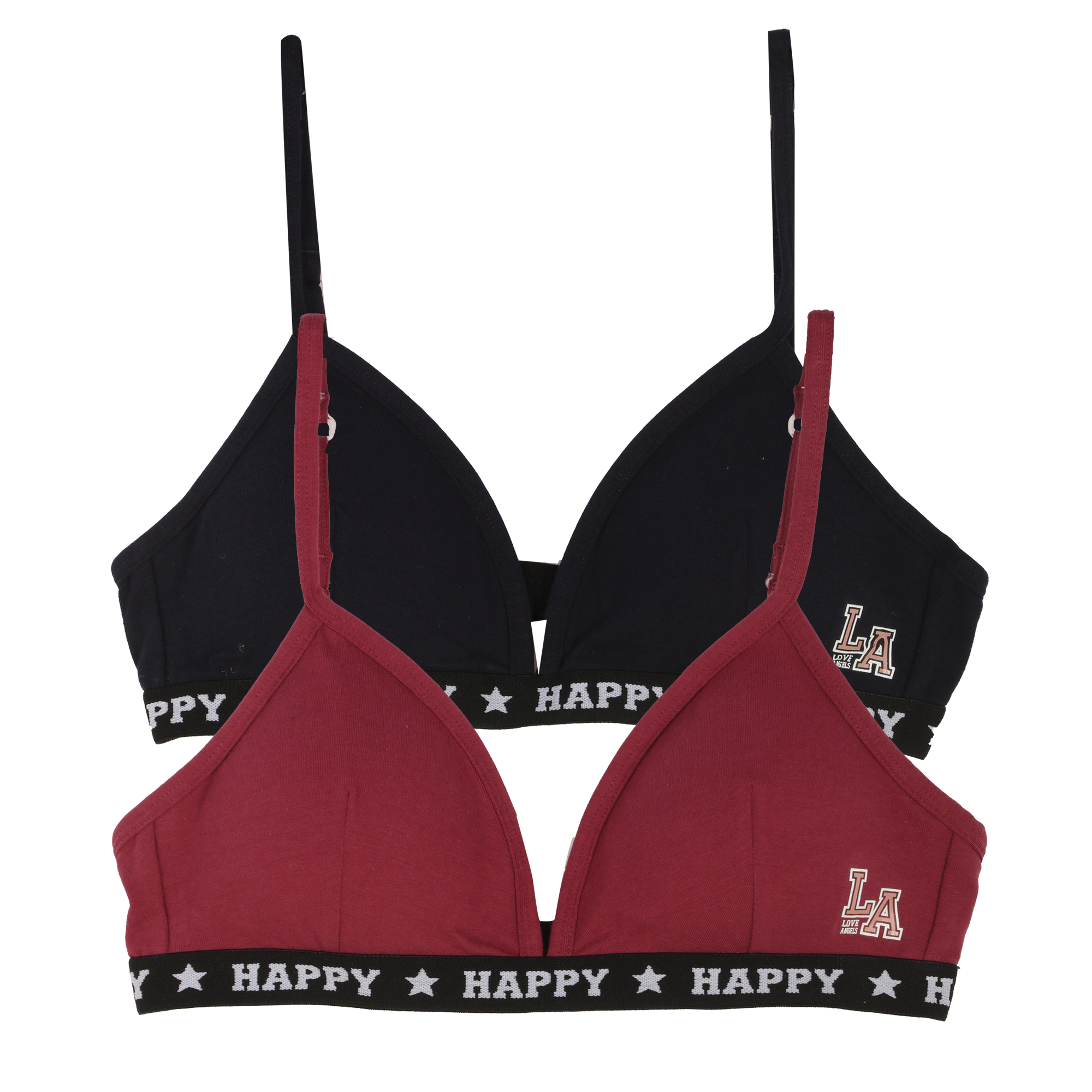 Lot de 2 soutien gorges en coton coque fine - Rose