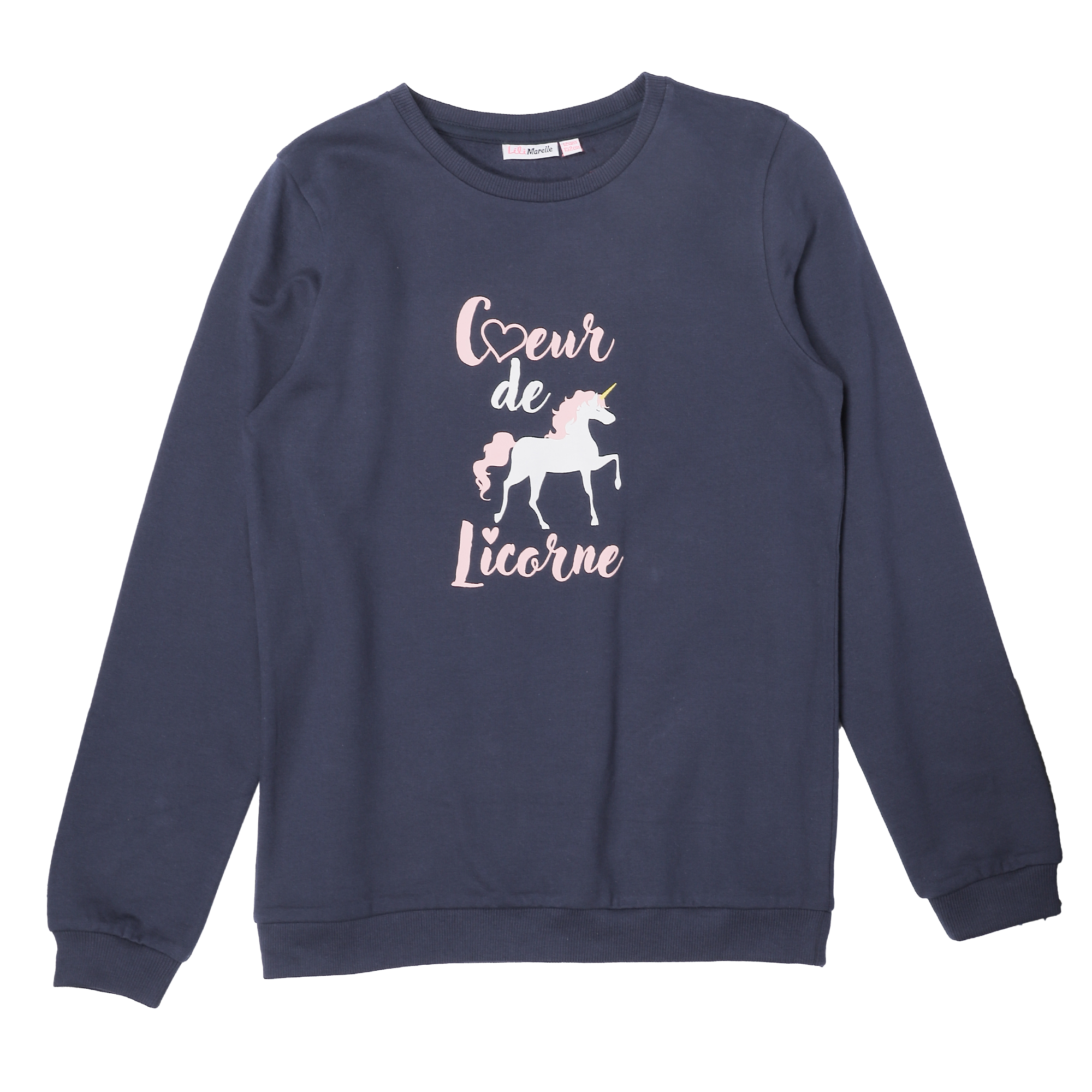 Sweat à col rond 3/6 ans - Bleu foncé