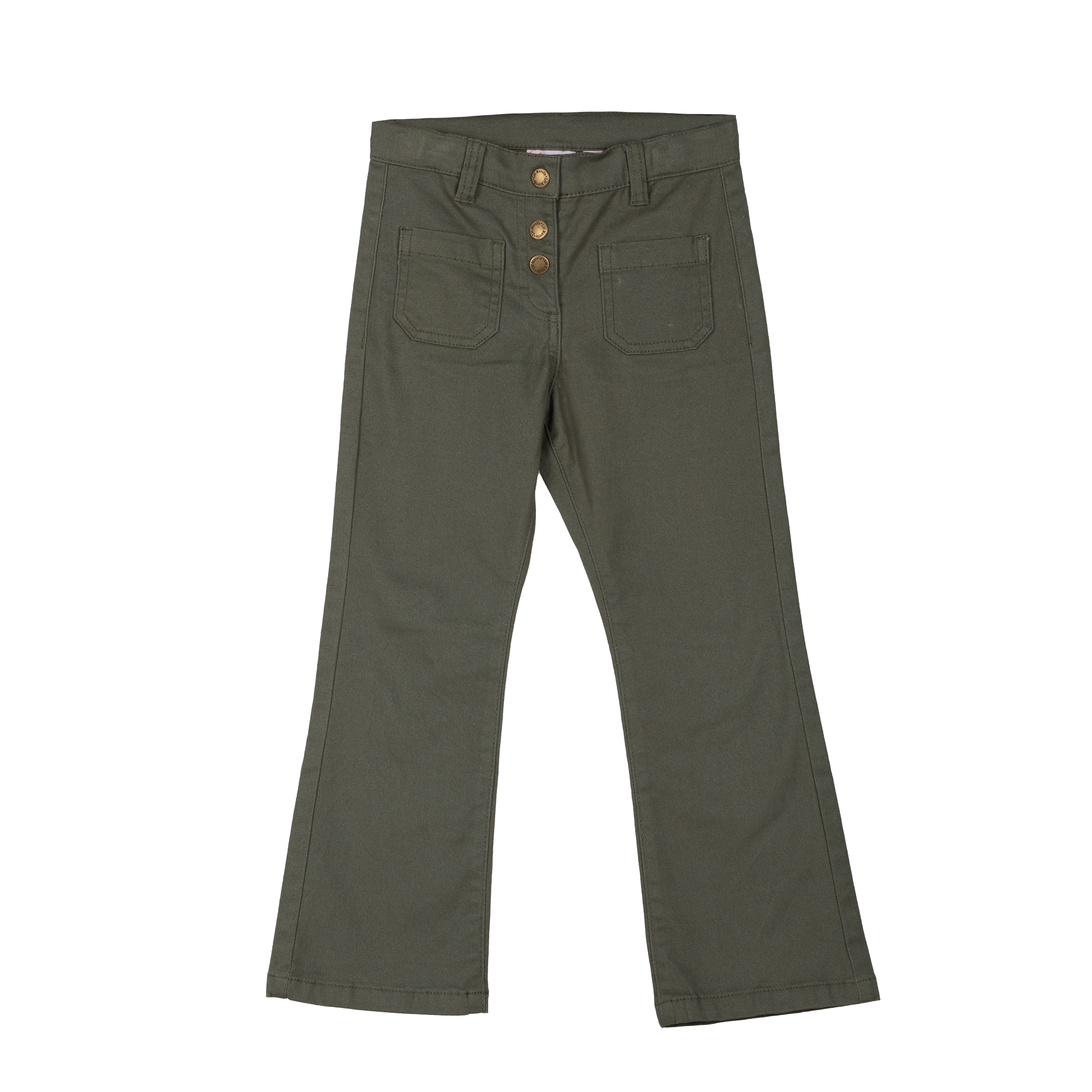 Pantalon flare 7/12 ans - Kaki