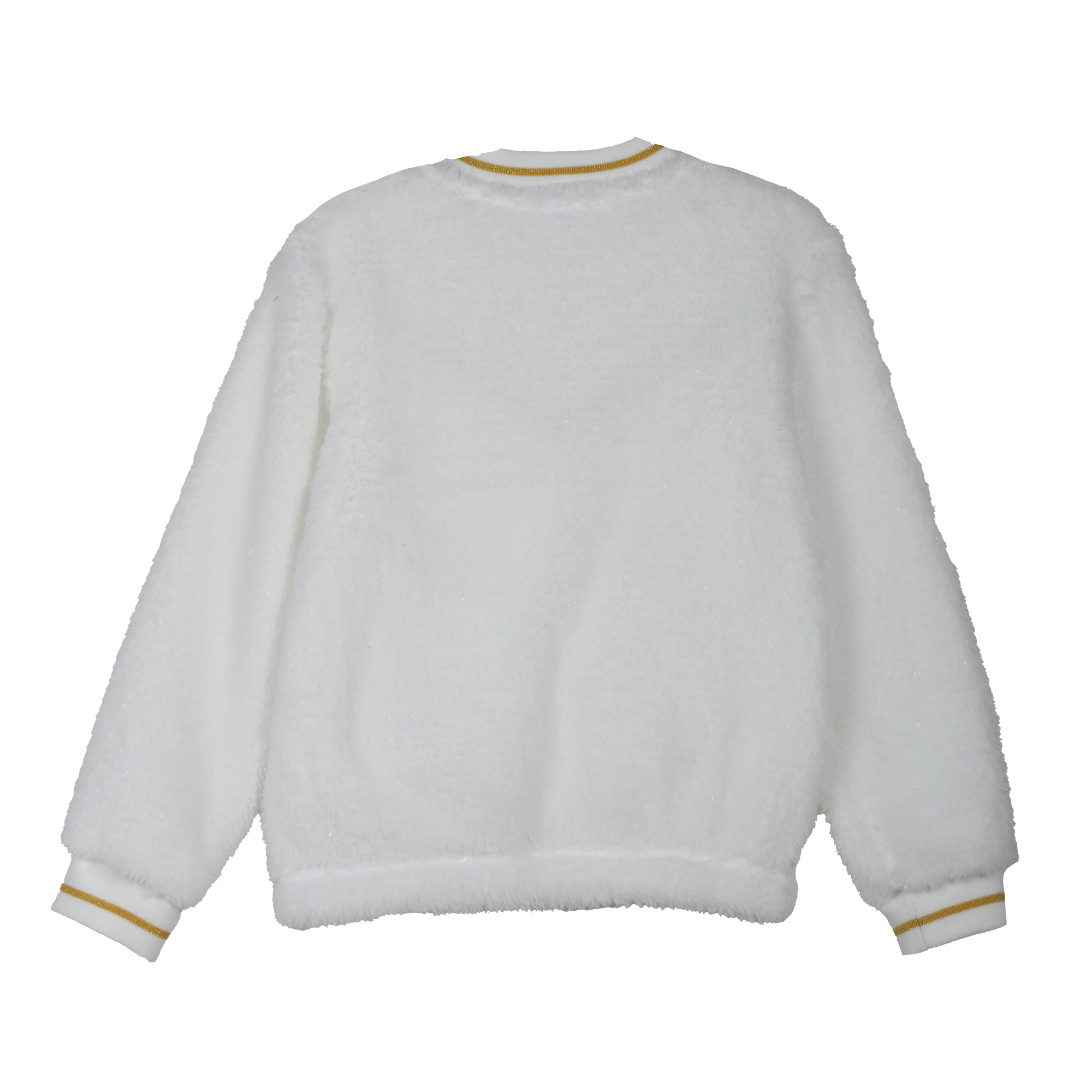 Sweat zippé fausse fourrure 8/12 ans  - Blanc
