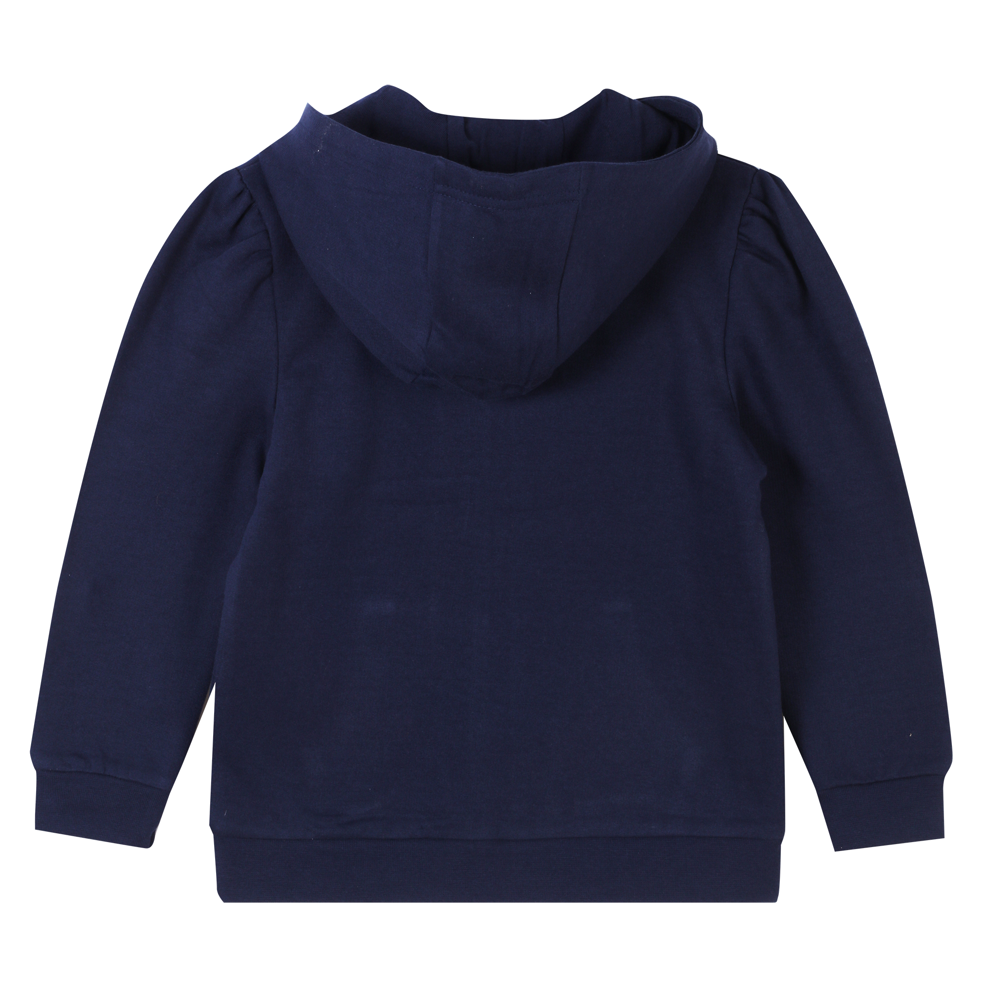 Sweat zippé à capuche brodé cœur 3/12 ans - Bleu foncé
