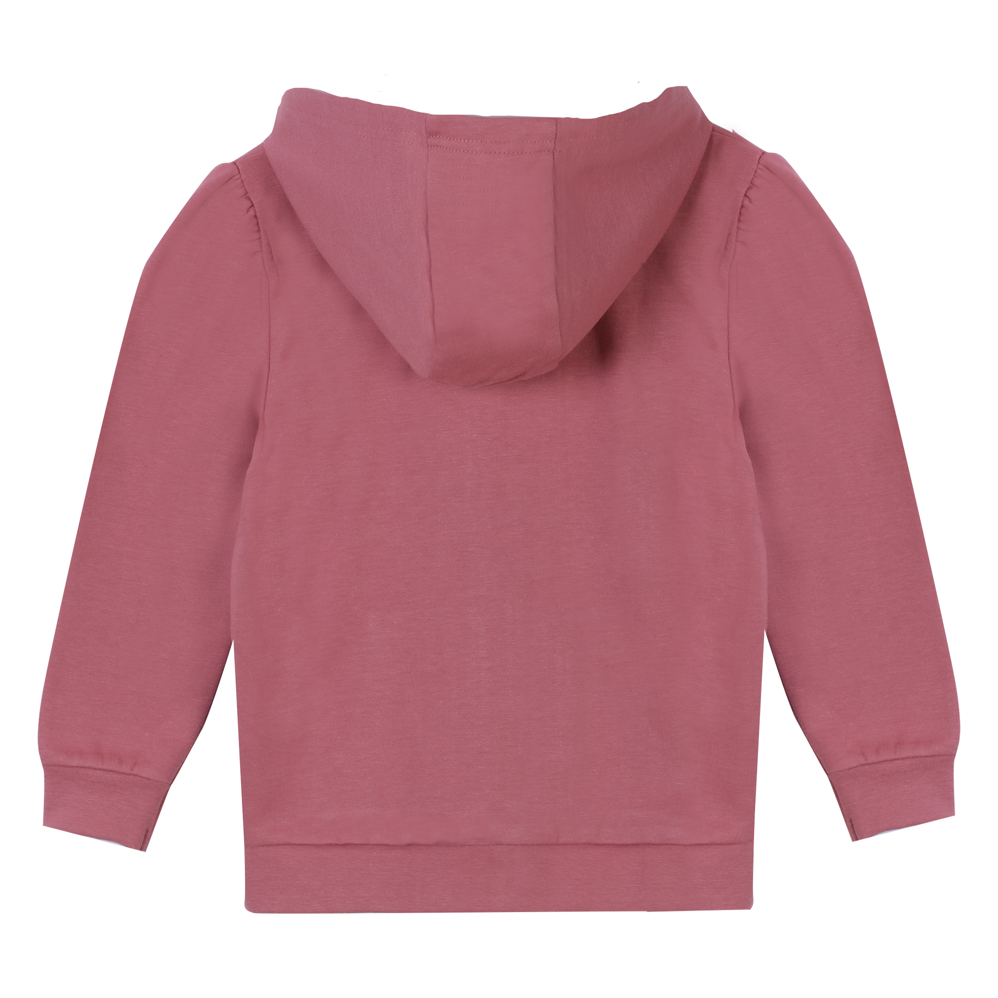 Sweat zippé à capuche brodé cœur 3/12 ans - Rose