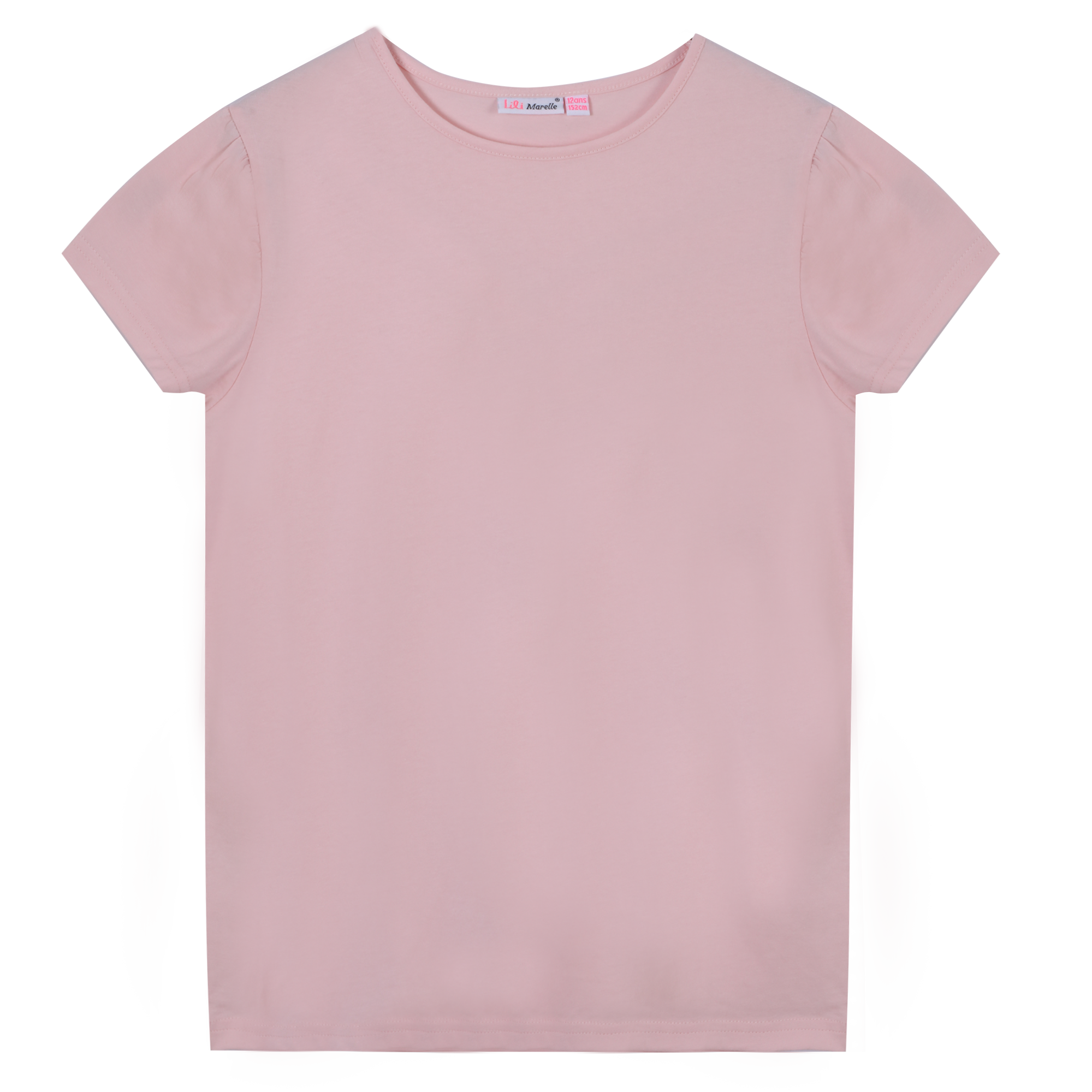 Tee-shirt uni manches courtes 3/12 ans - Rose