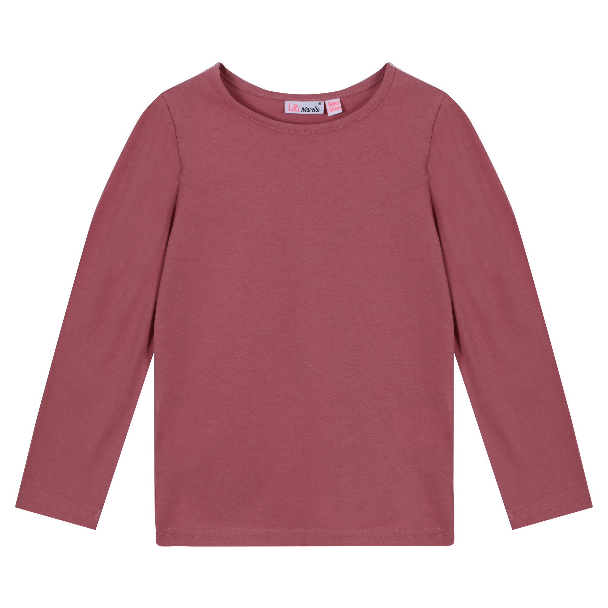 Tee-shirt uni manches longues 3/12 ans - Rouge
