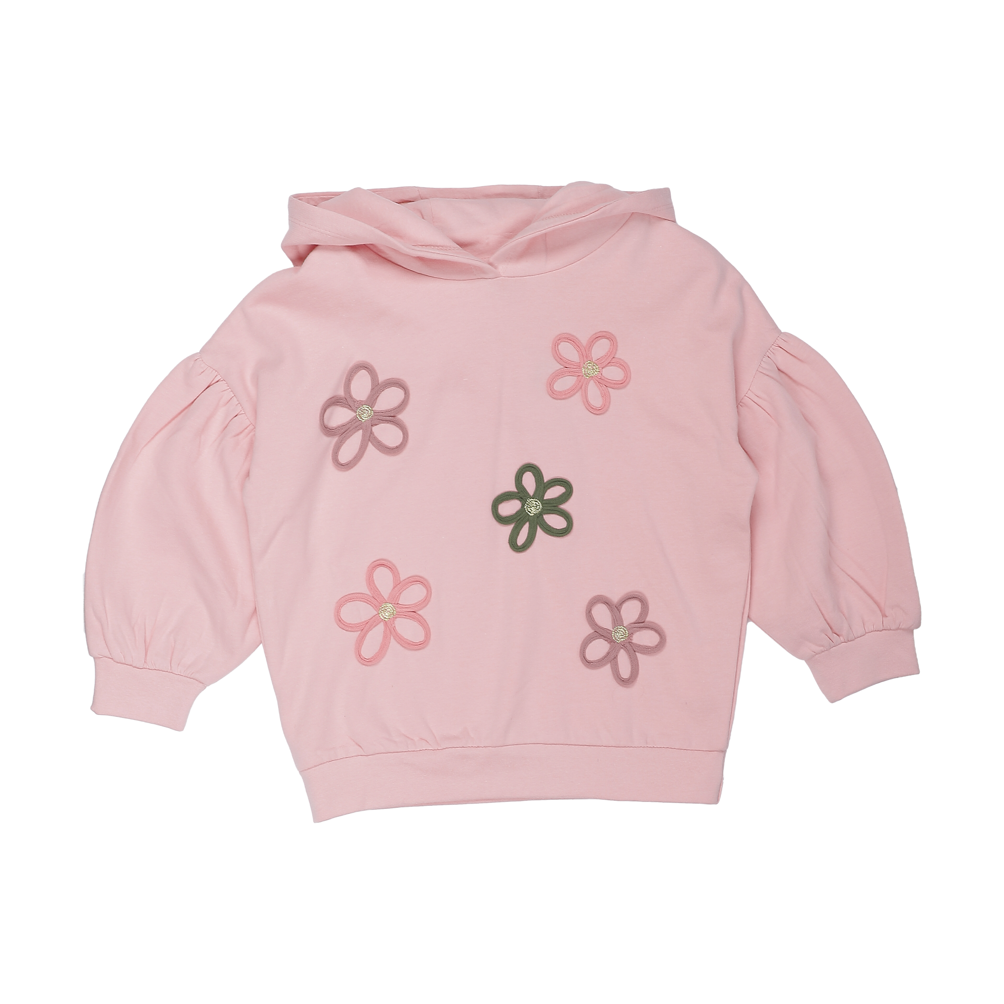 Sweat à capuche fleuri 3/10 ans - Imprimé