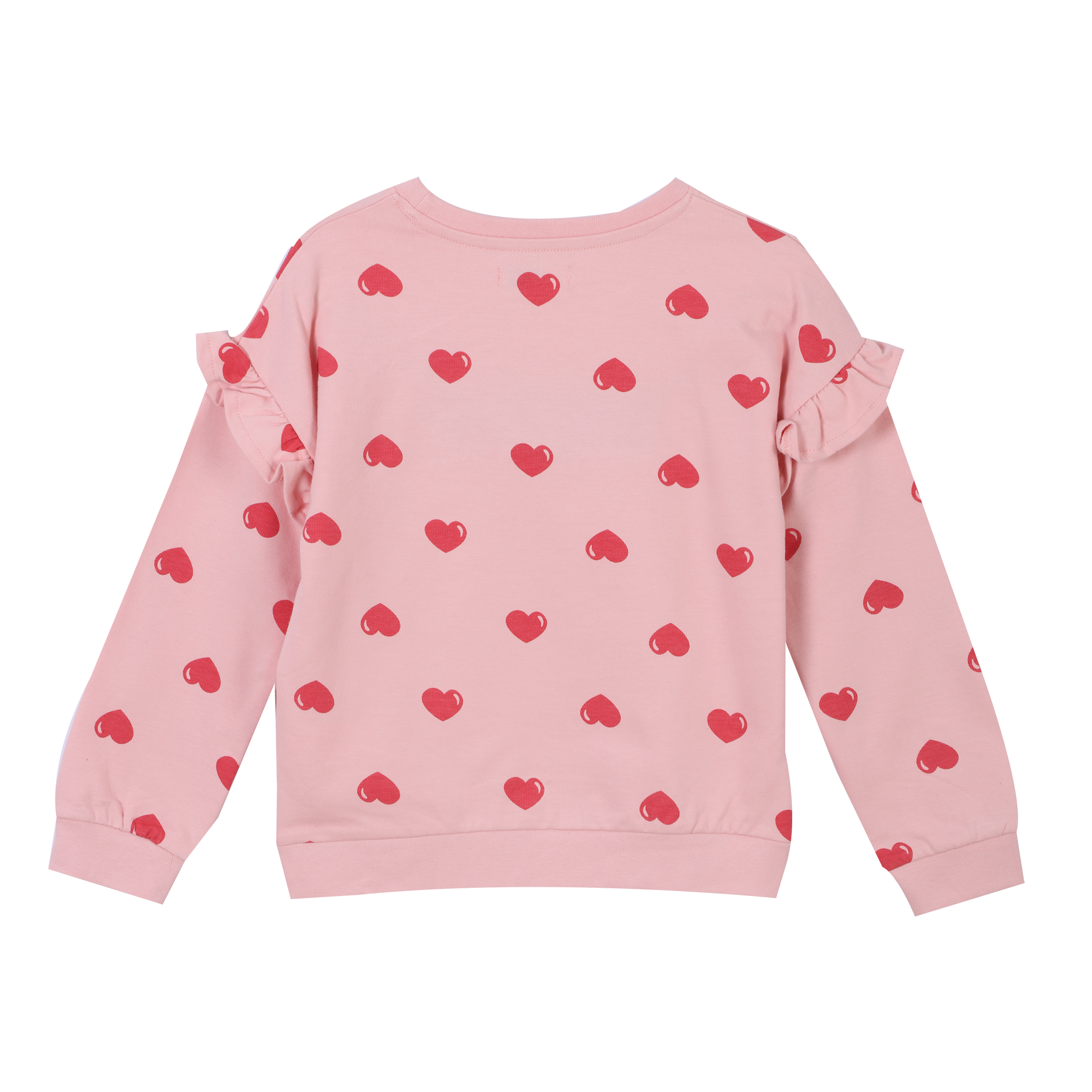 Sweat à volants 3/10 ans - Rose