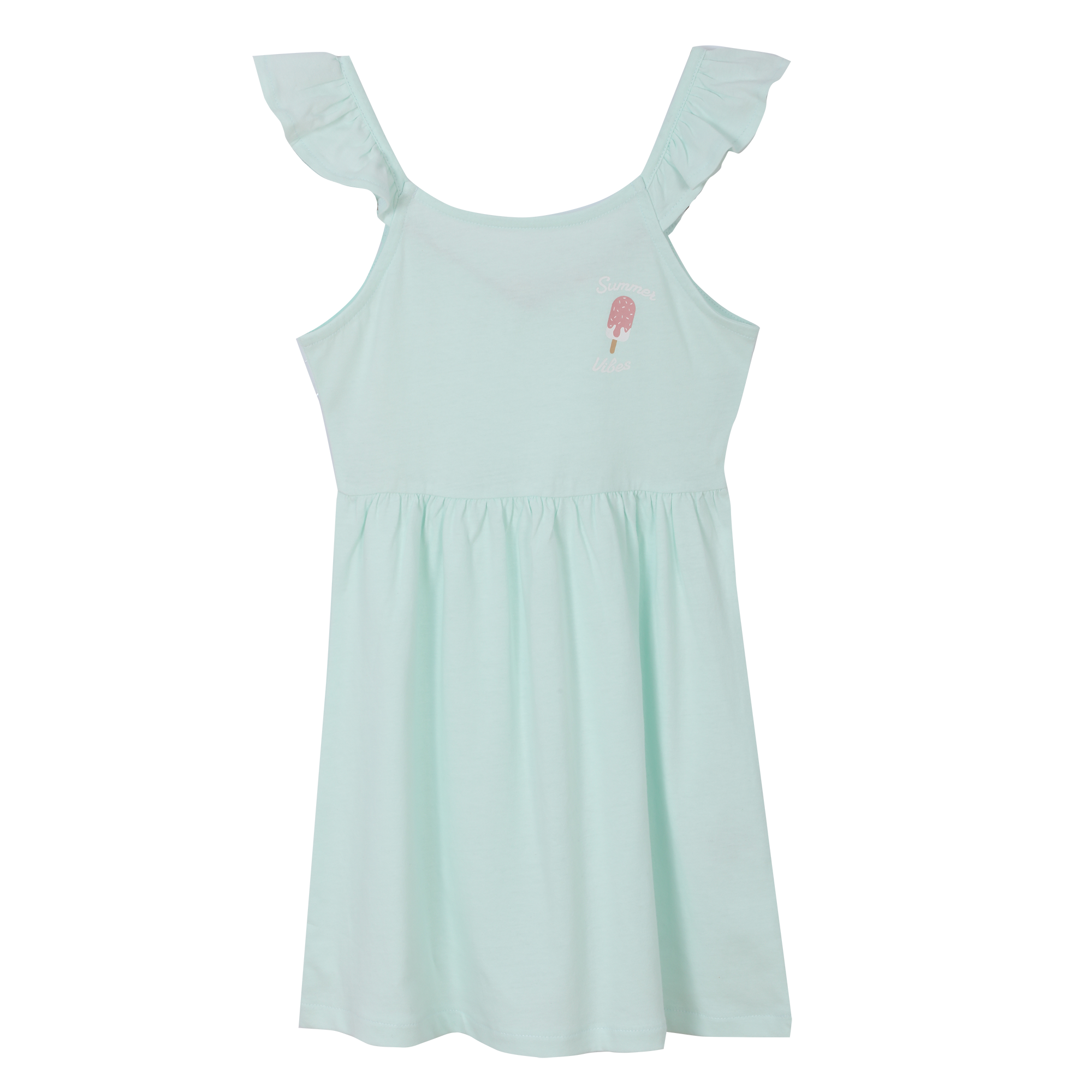 Robe à volants 3/6 ans - Vert