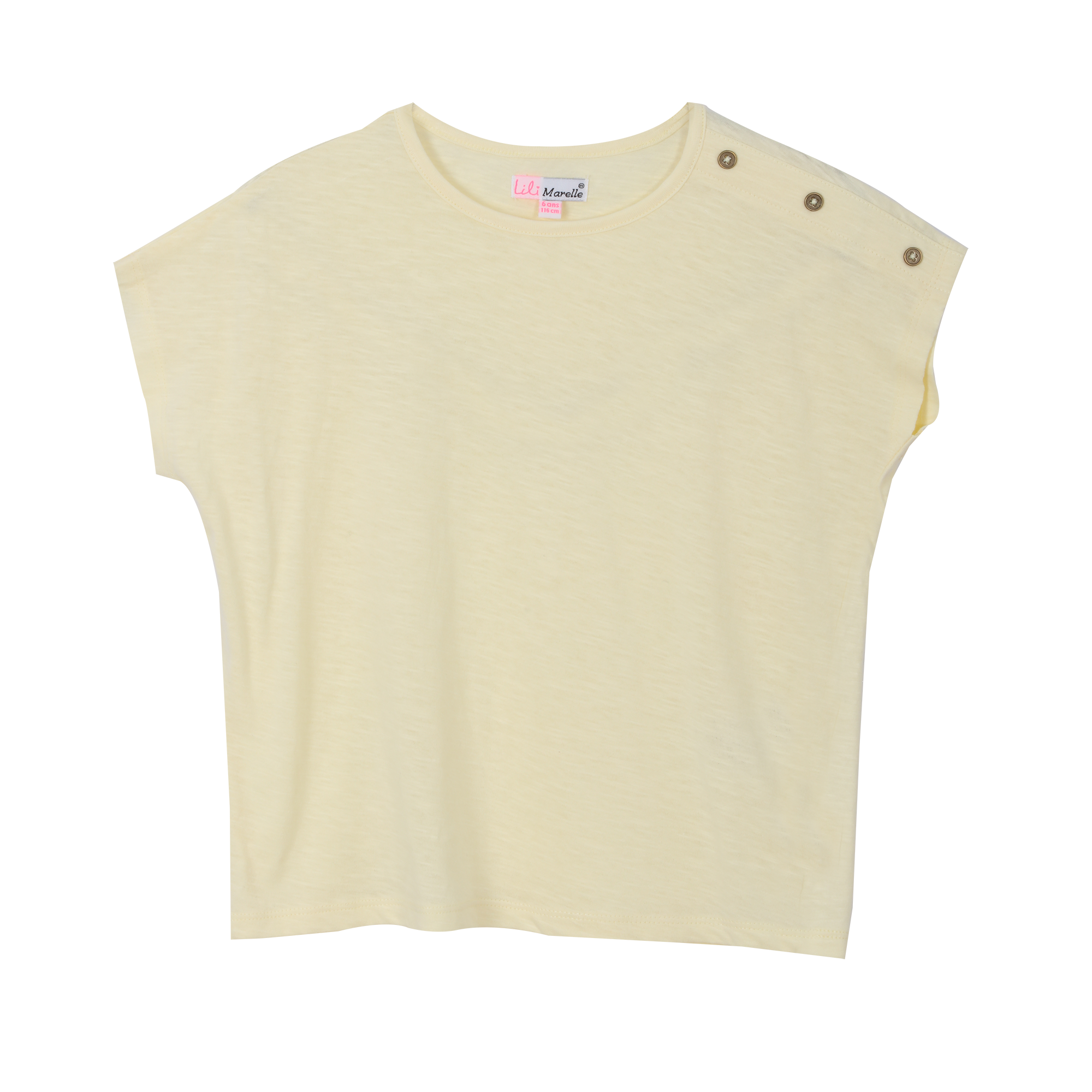 Tee-shirt boutons épaule 3/6 ans - Orange