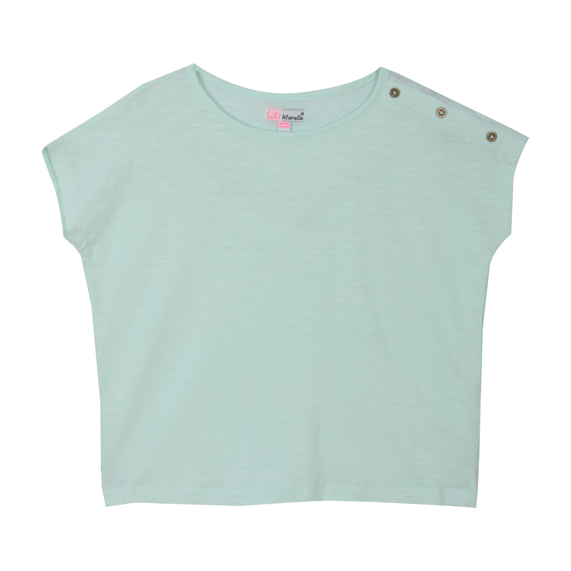 Tee-shirt boutons épaule 3/6 ans - Vert