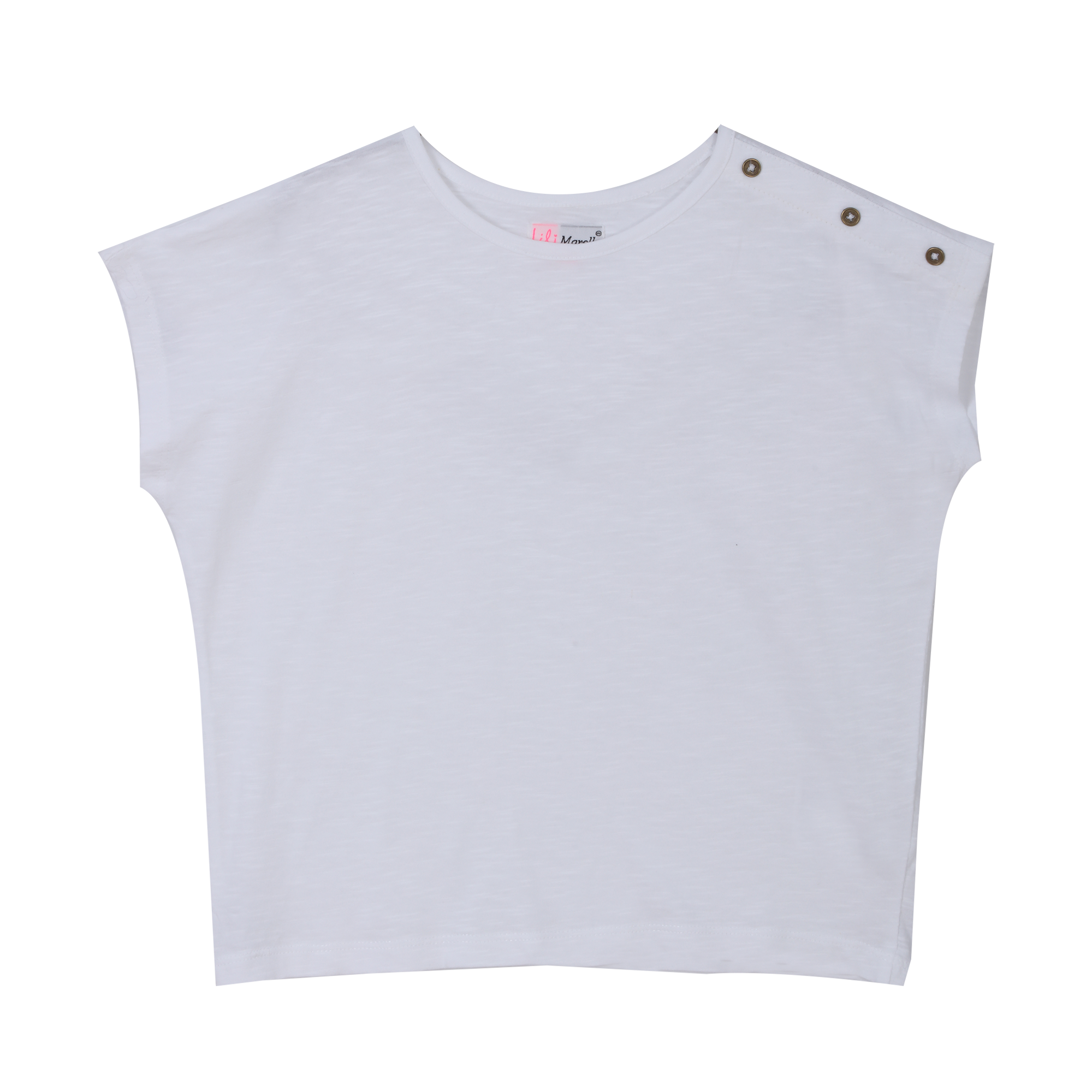 Tee-shirt boutons épaule 3/6 ans - Bleu foncé