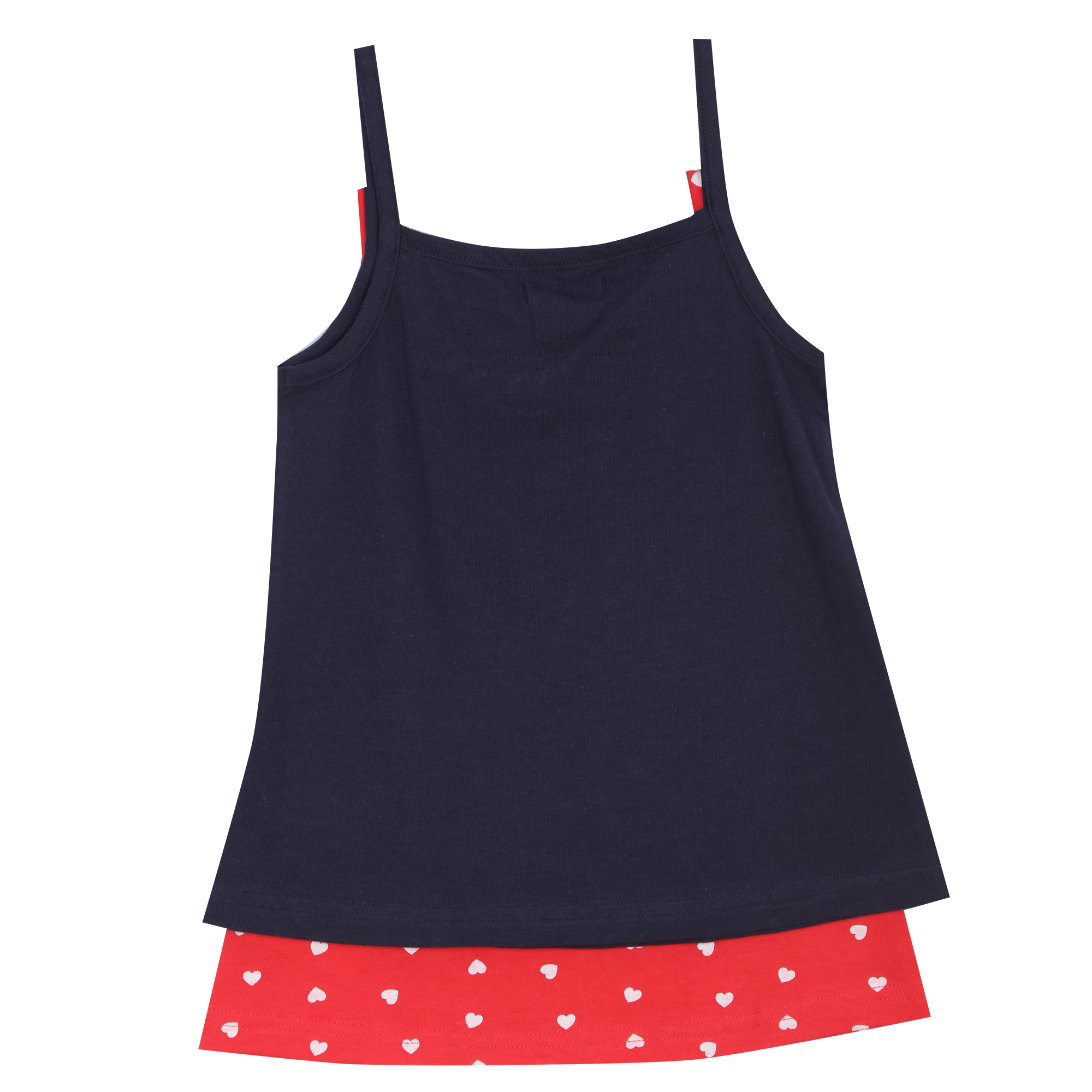 Lot de 2 débardeurs à volants 3/6 ans - Rouge