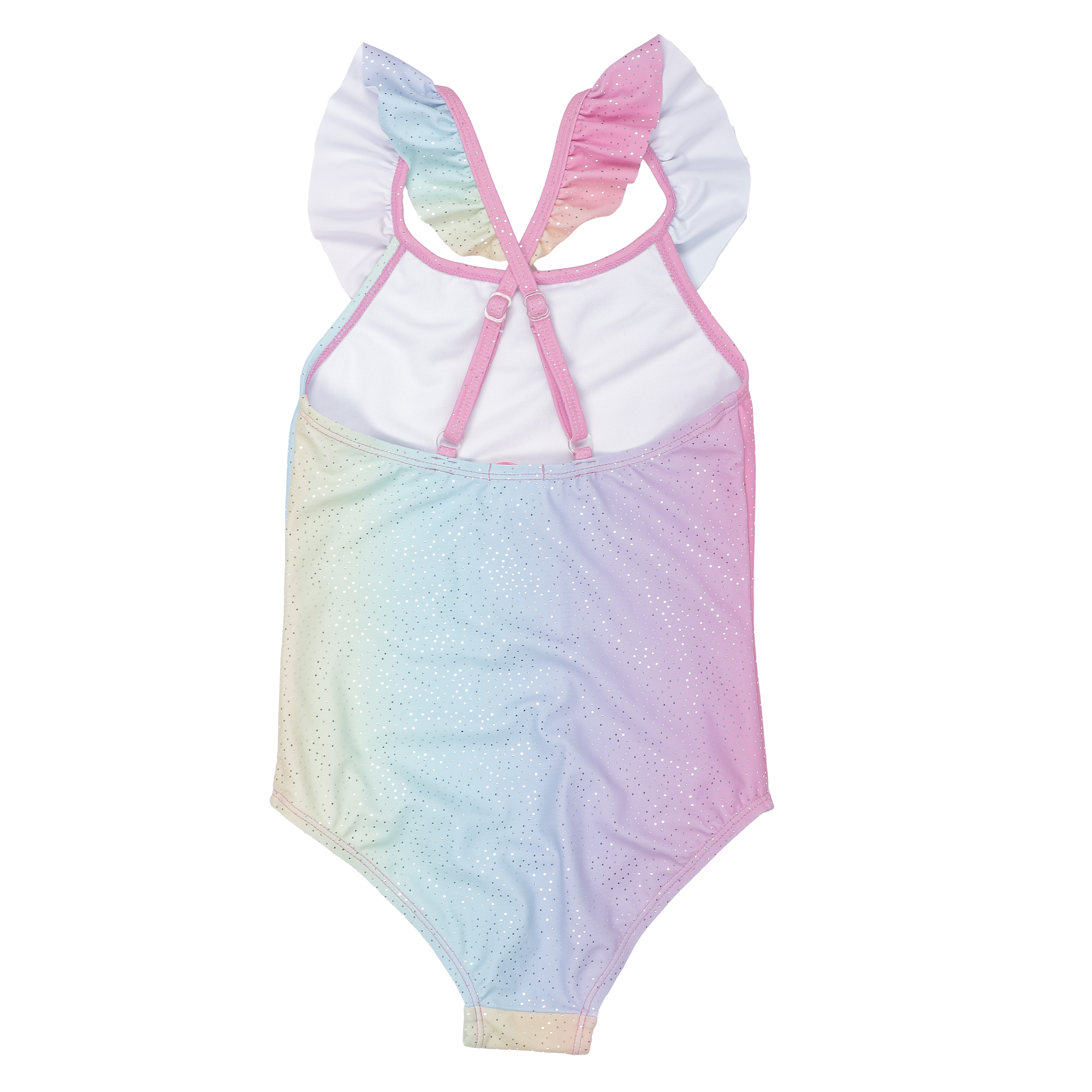 Maillot de bain 1 pièce à volant - Orange