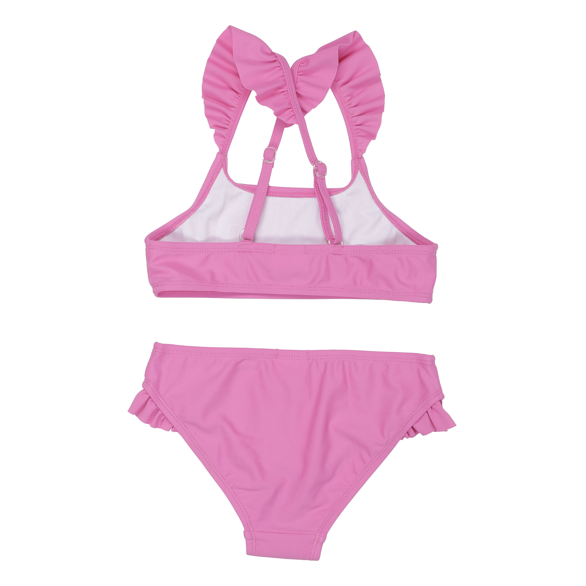 Maillot de bain 2 pièces avec volants - Blanc