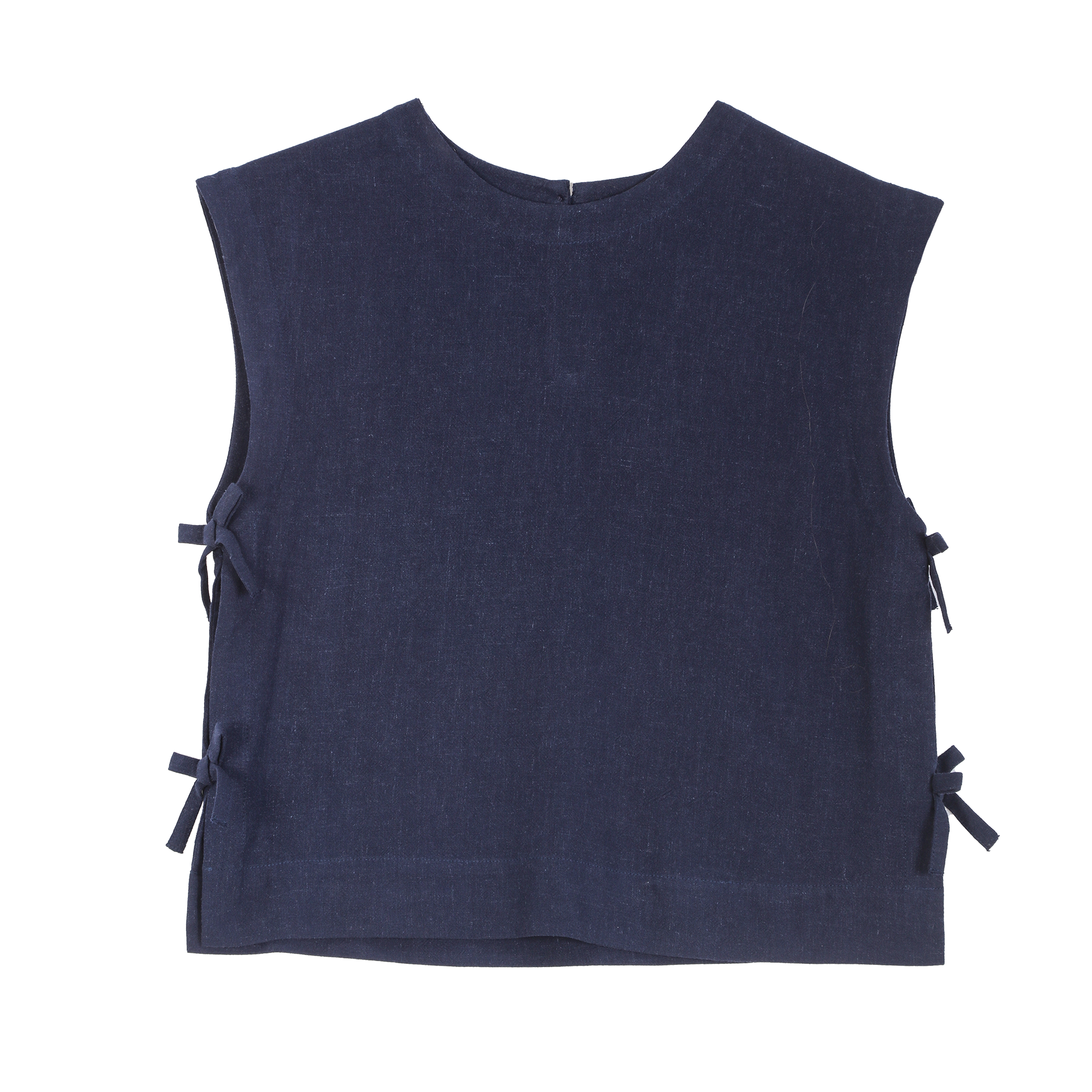 Top sans manches noué 3/12 ans - Bleu foncé