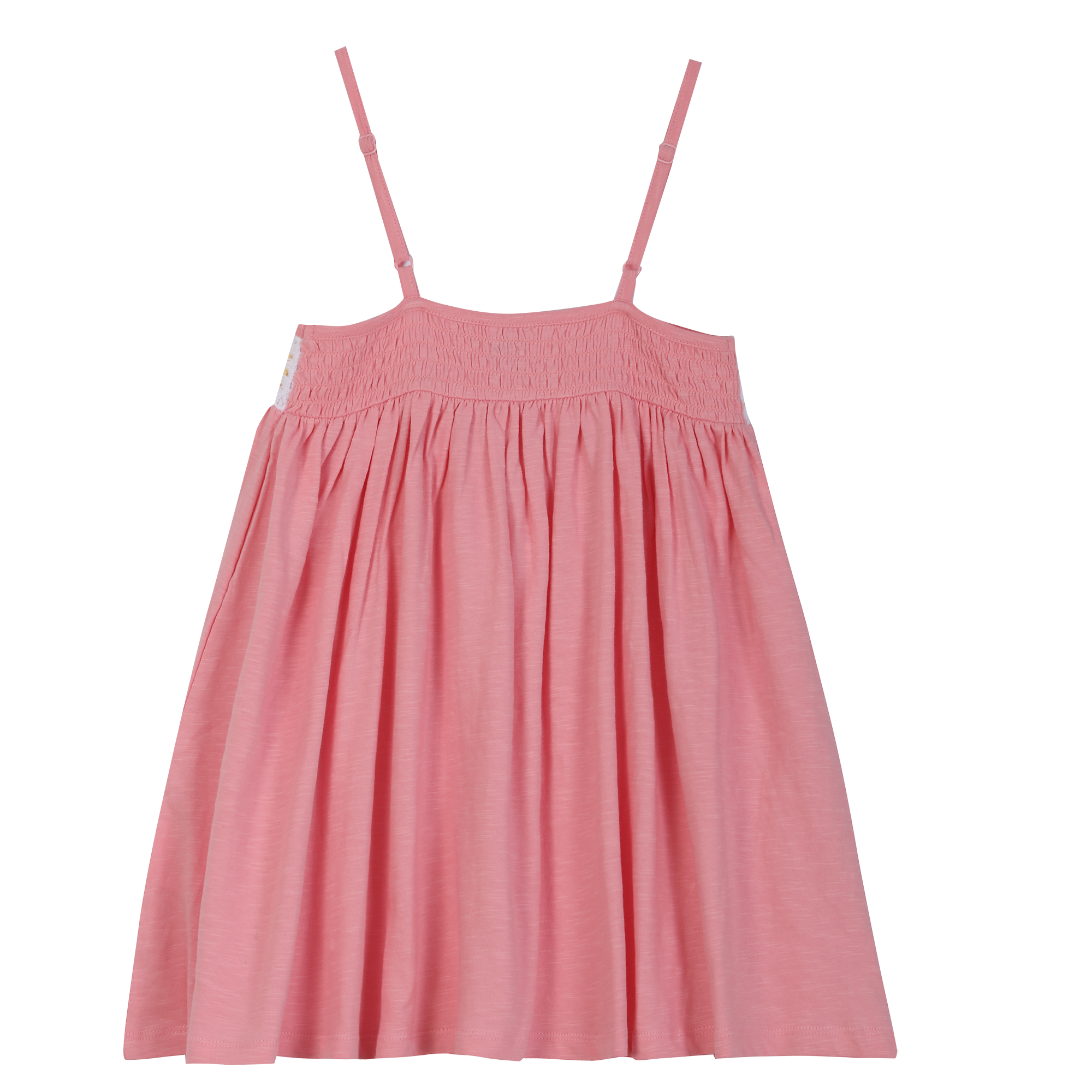 Robe fine détails crochet 3/6 ans - Jaune