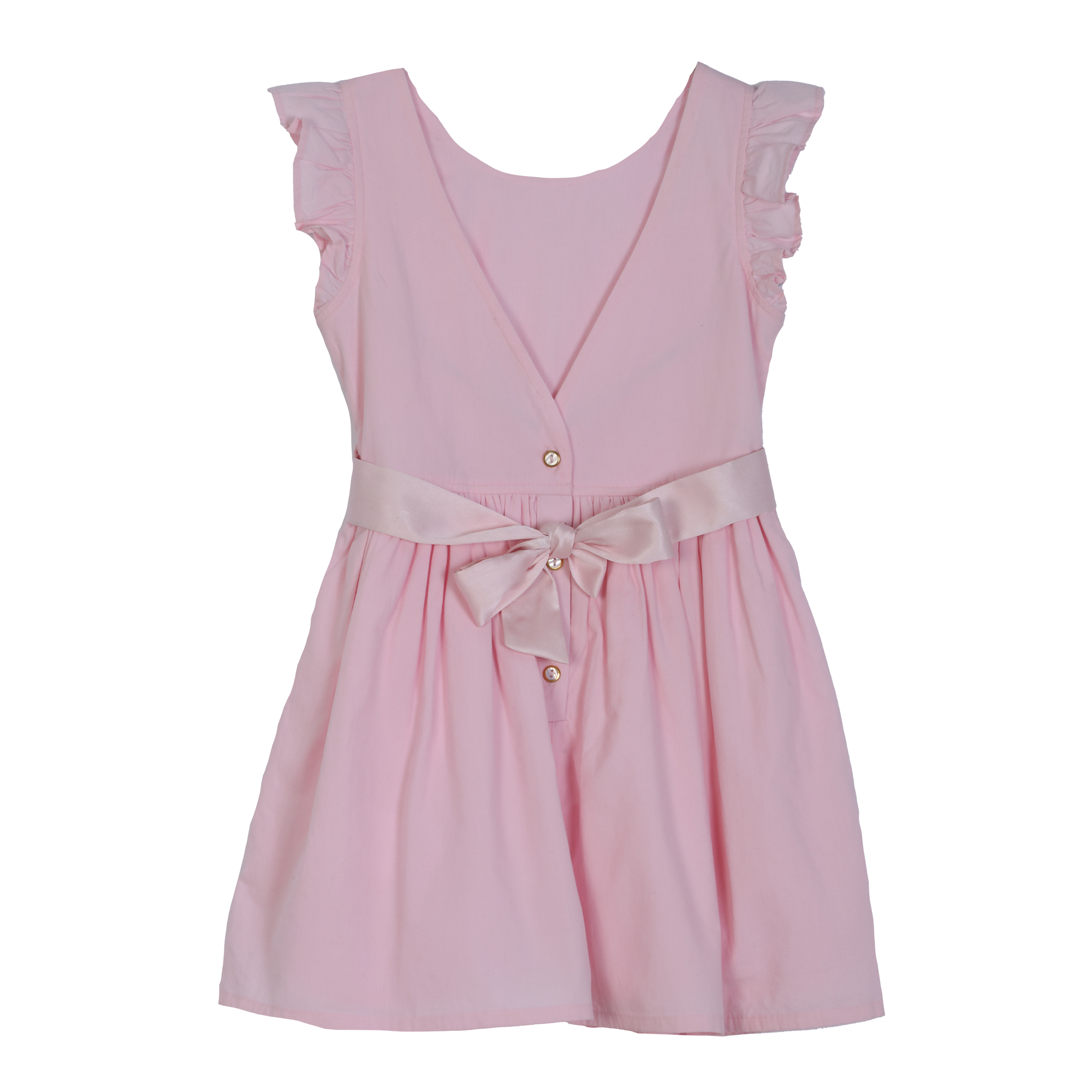 Robe de cérémonie avec nœud 3/6 ans - Rose