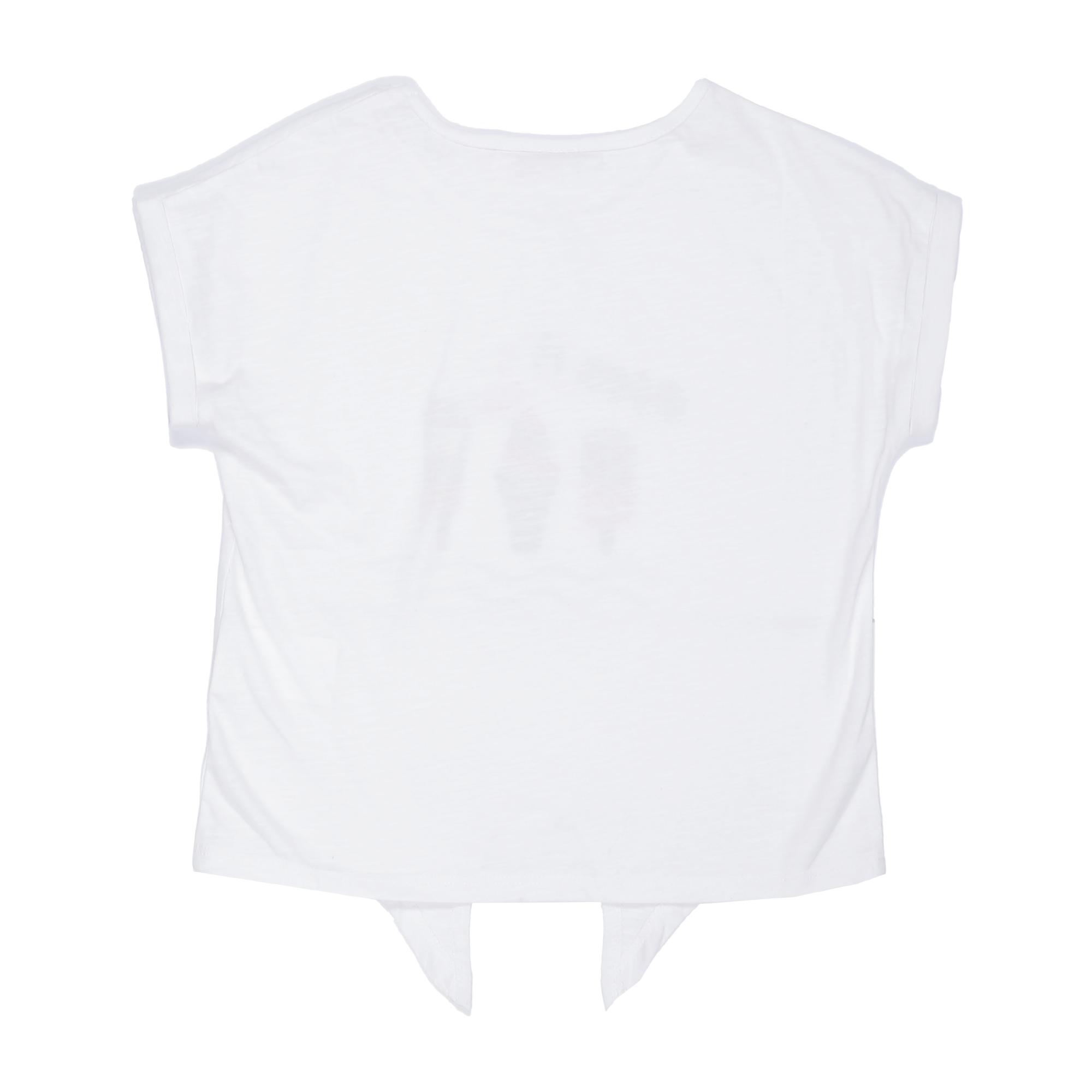 Tee-shirt manches courtes avec nœud 3/6 ans - Blanc