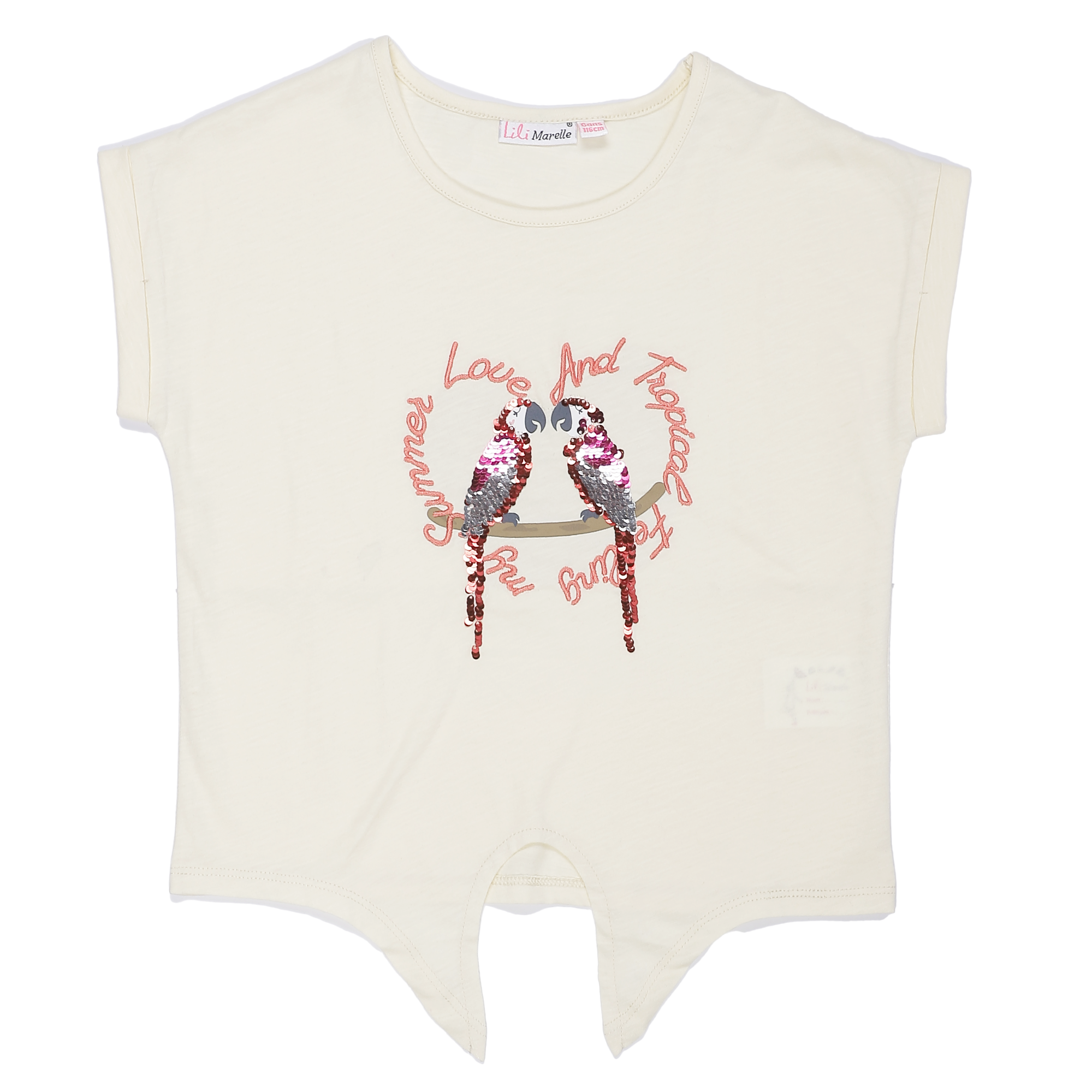 Tee-shirt manches courtes avec nœud 3/6 ans - Jaune