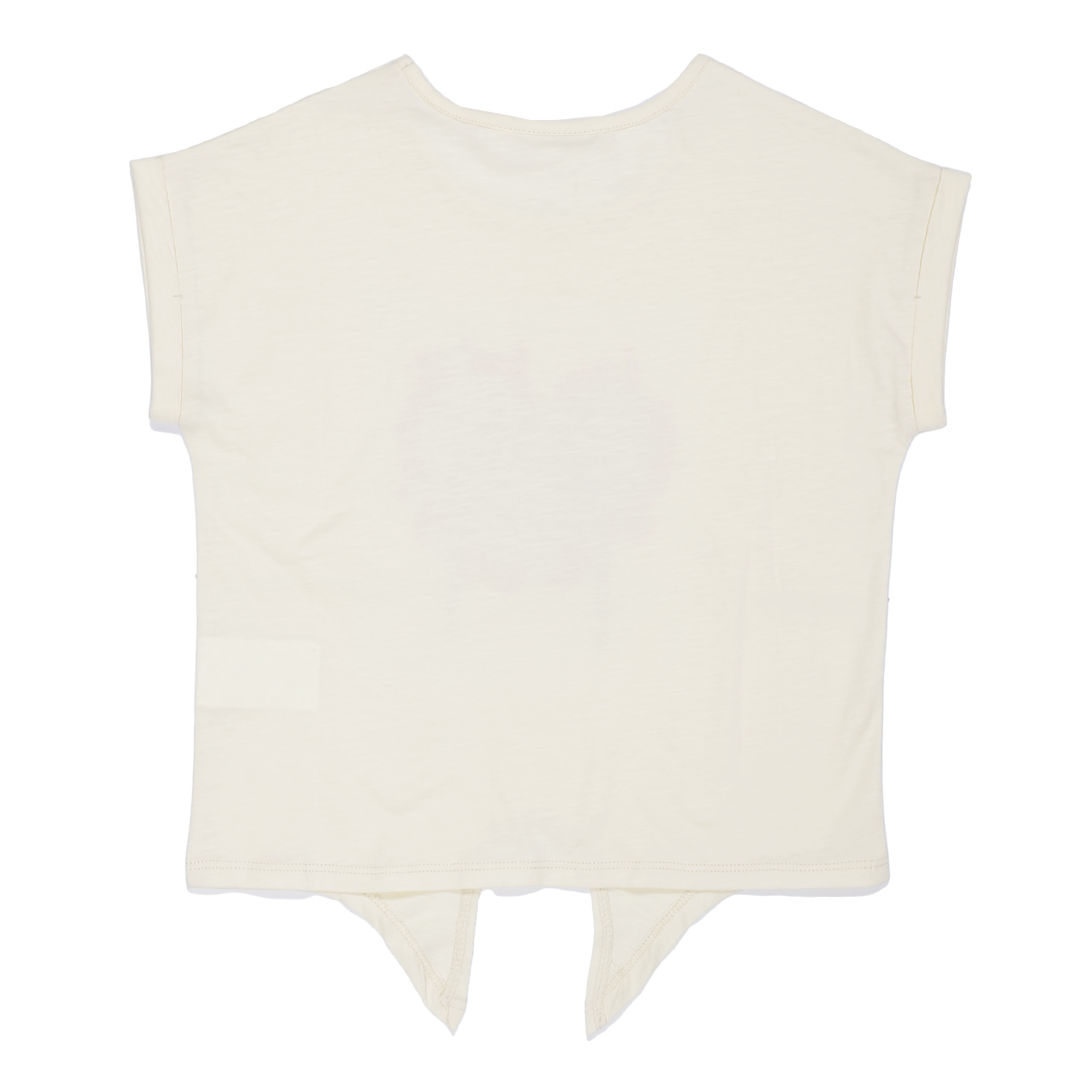 Tee-shirt manches courtes avec nœud 3/6 ans - Jaune